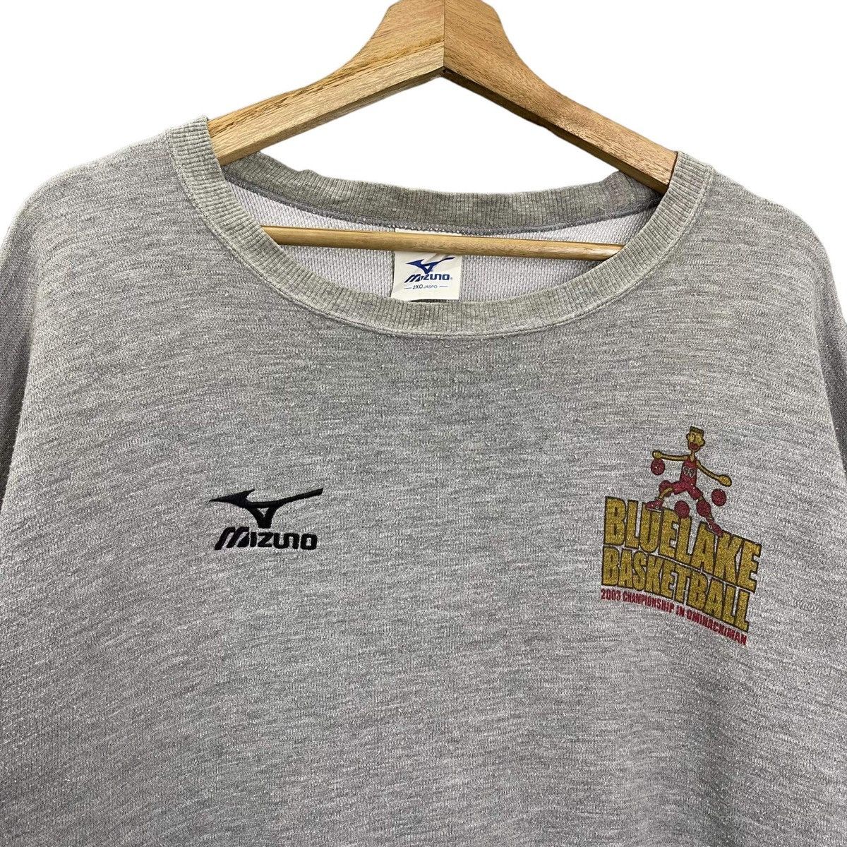 Japanese Brand × Mizuno Vintage Mizuno Blue Lake Basketball Small Logo Sweatshirt Size US XXL / EU 58 / 5 - 5 Thumbnail