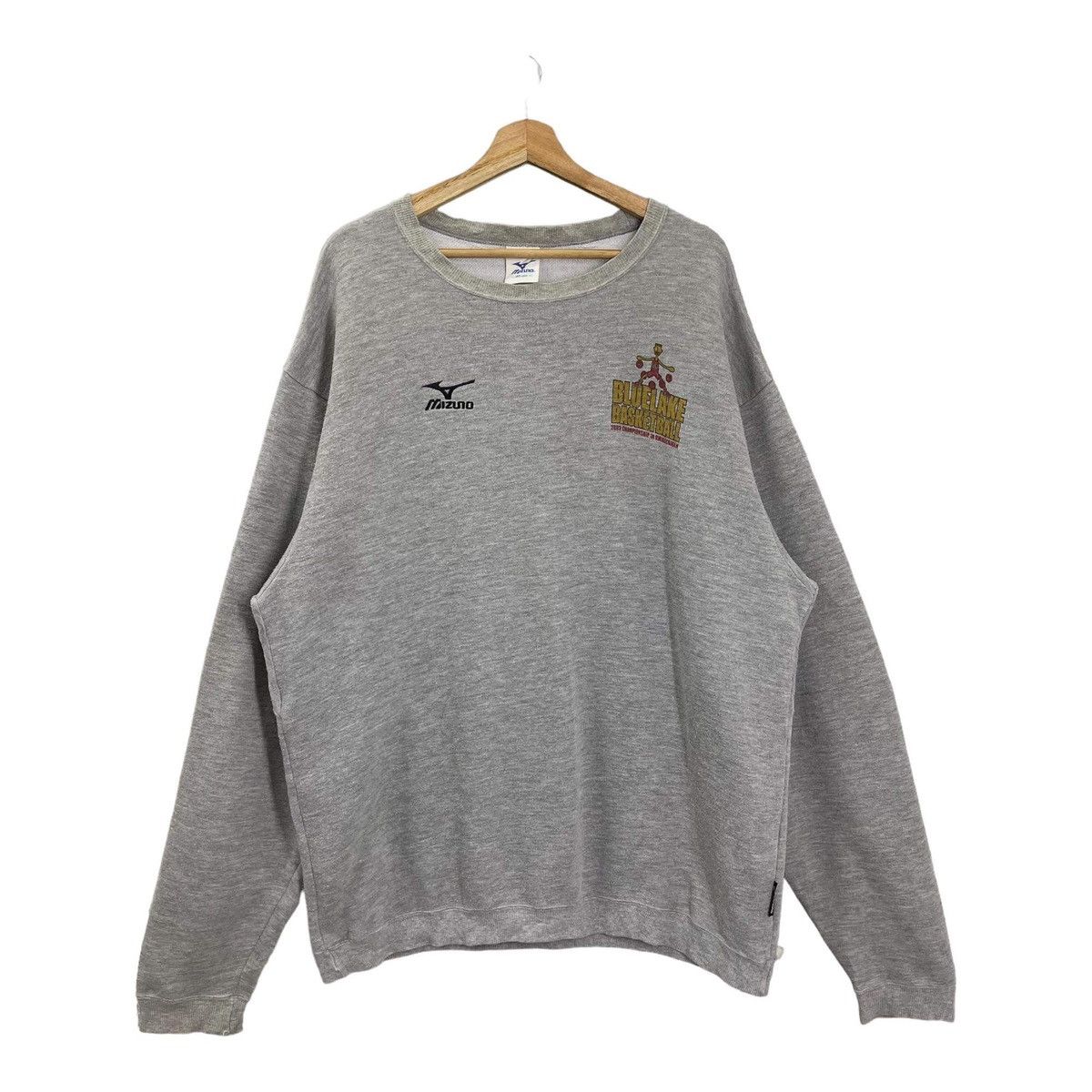 Japanese Brand × Mizuno Vintage Mizuno Blue Lake Basketball Small Logo Sweatshirt Size US XXL / EU 58 / 5 - 1 Thumbnail