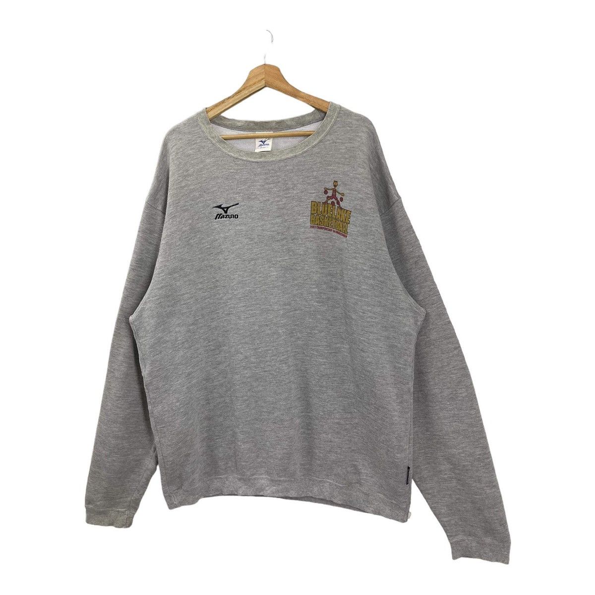 Japanese Brand × Mizuno Vintage Mizuno Blue Lake Basketball Small Logo Sweatshirt Size US XXL / EU 58 / 5 - 3 Thumbnail