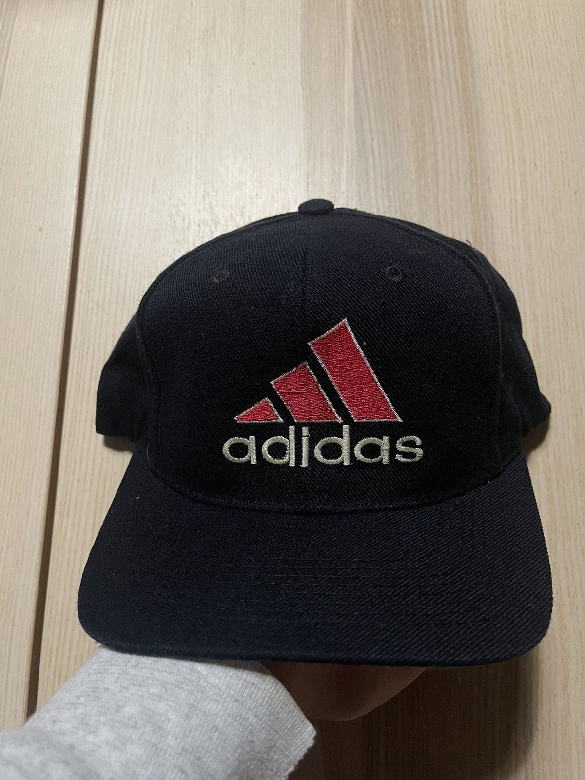 Vintage Adidas Infrared Logo 3 Stripes Snapback Hat