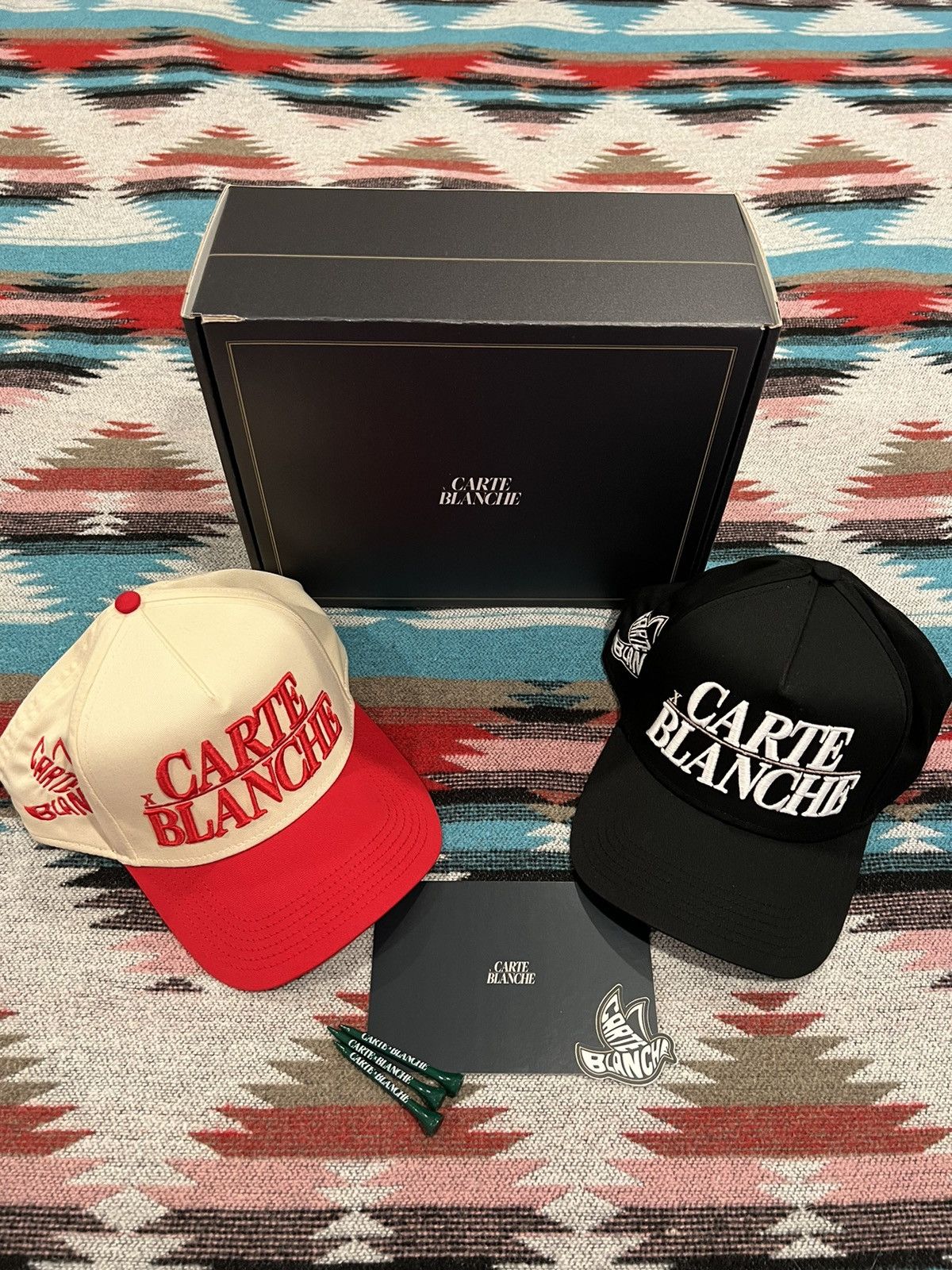 Carte Blanche Carte Blanche Snapback Hat Black Cream Red Grailed