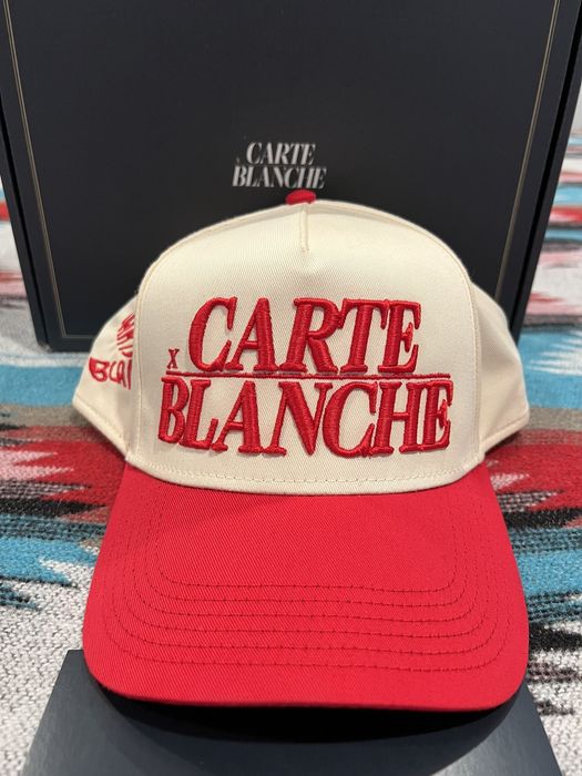 Carte Blanche Carte Blanche Snapback Hat Black Cream Red Grailed