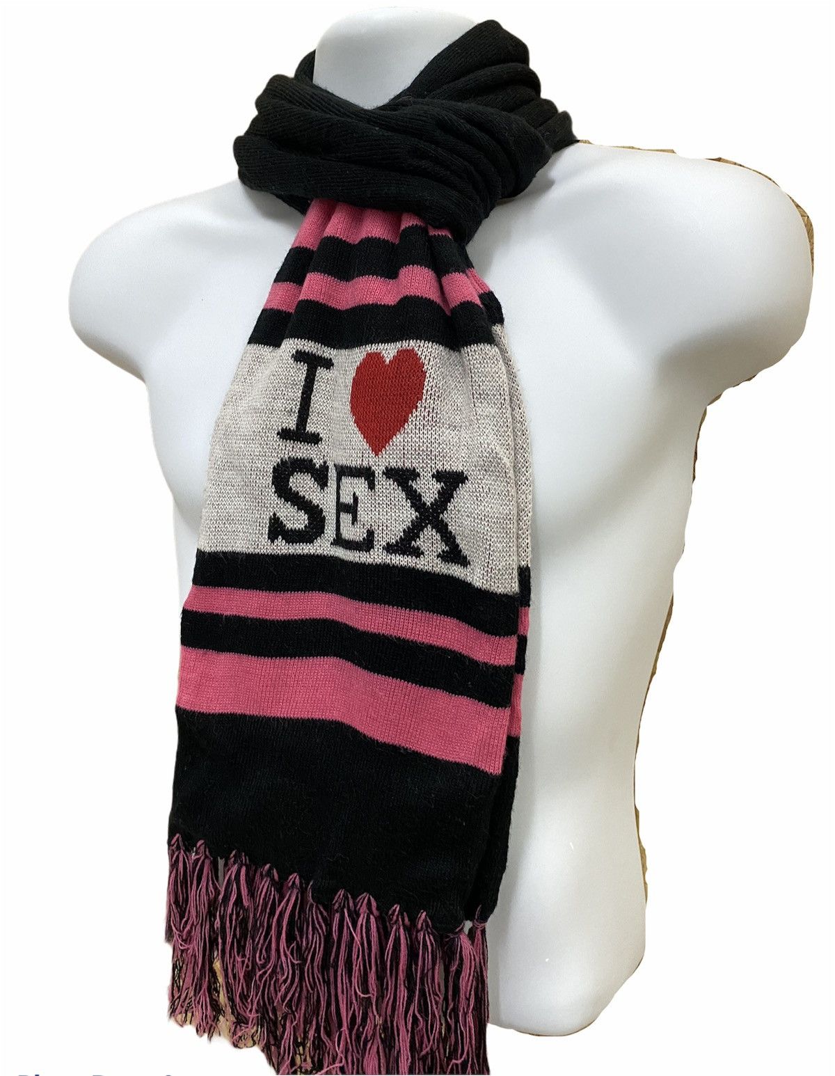 Other Japanese Streetwear I ❤️ Sex Muffler Scarf Muffler Wool Size ONE SIZE - 2 Thumbnail