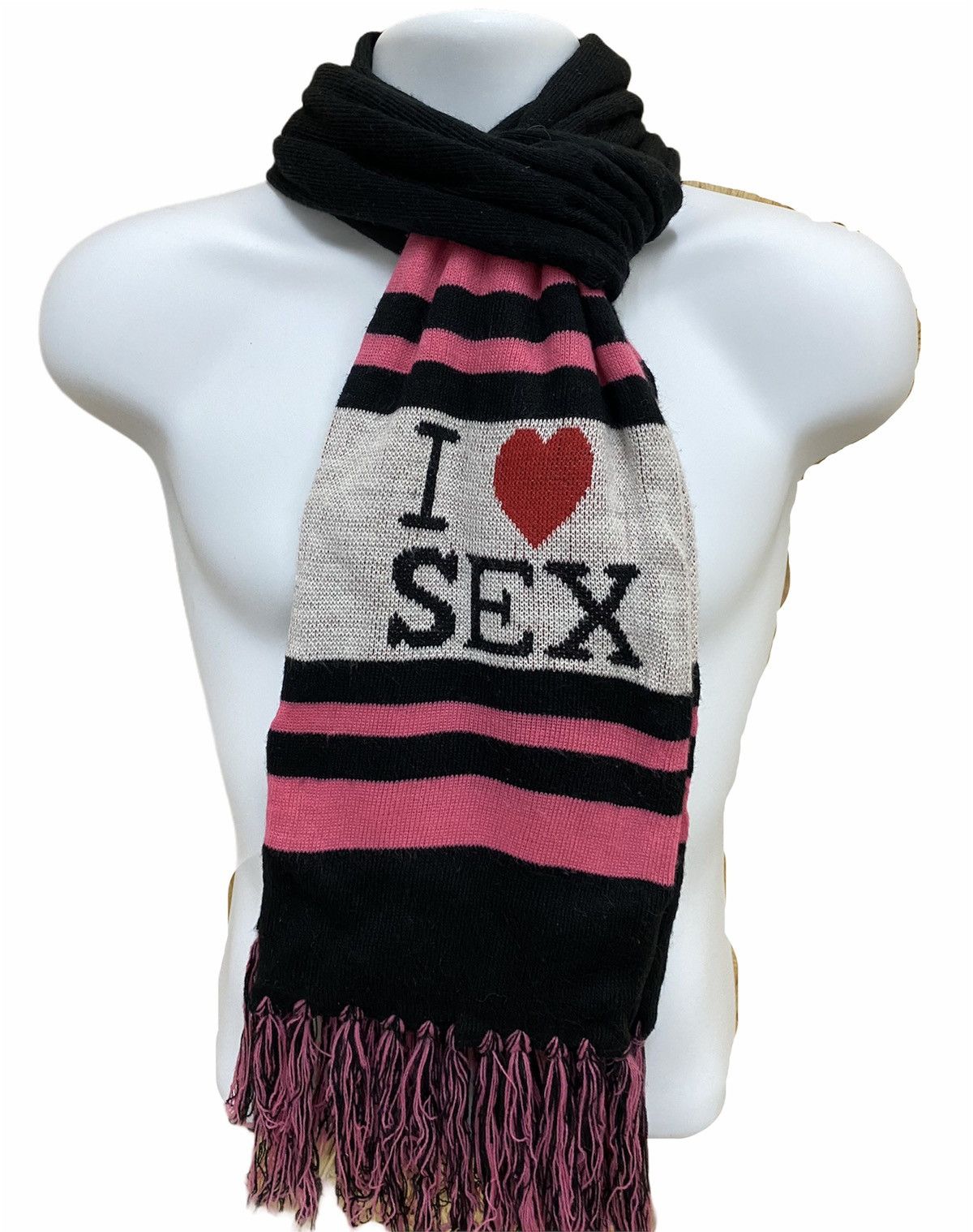 Other Japanese Streetwear I ❤️ Sex Muffler Scarf Muffler Wool Size ONE SIZE - 1 Thumbnail