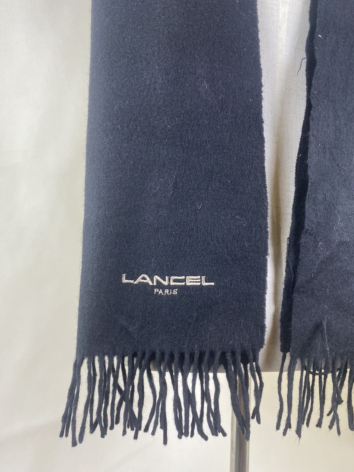 Lancel Lancel Paris Black Winter Scarf Muffler Wool Size ONE SIZE - 3 Thumbnail