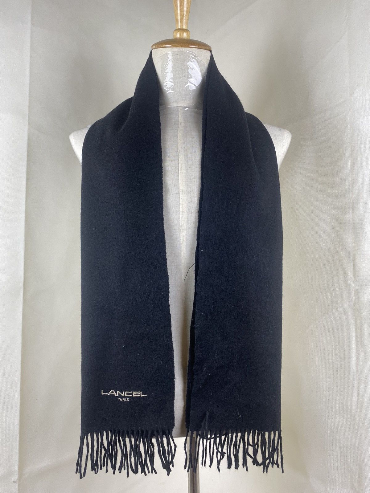 Lancel Lancel Paris Black Winter Scarf Muffler Wool Size ONE SIZE - 1 Thumbnail