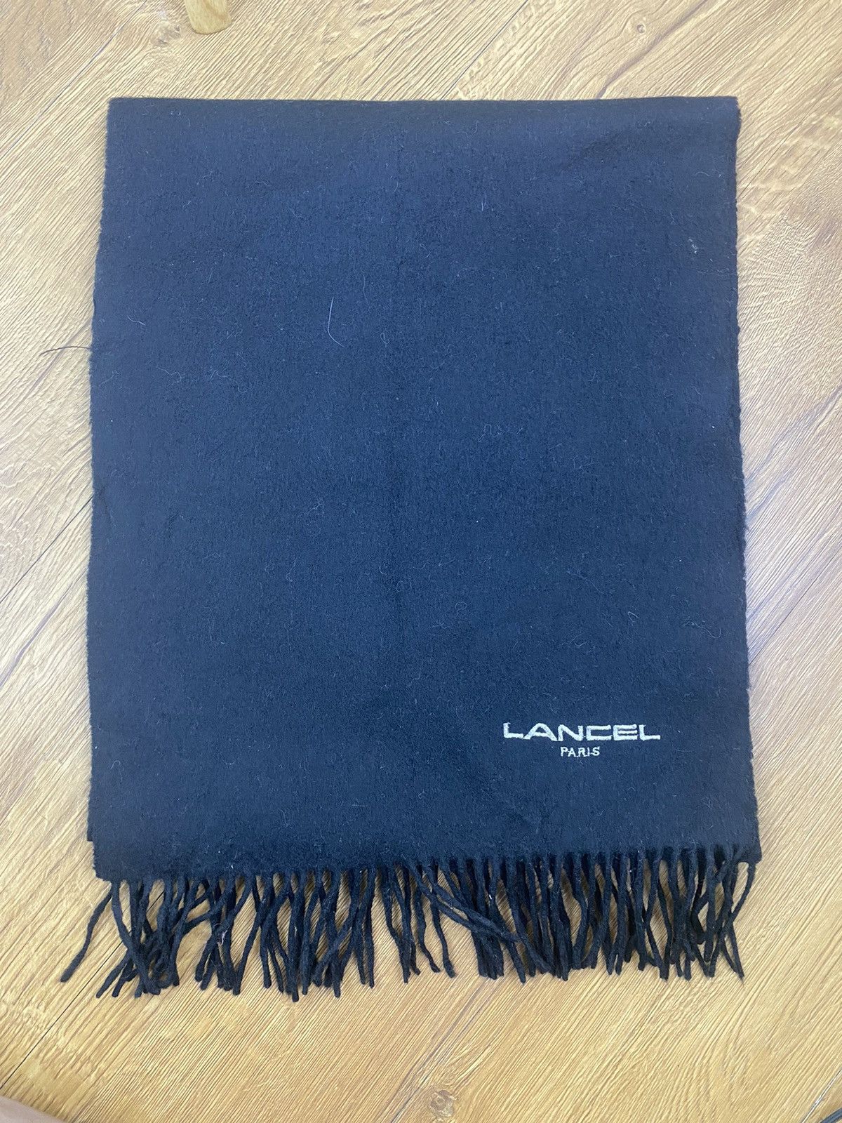 Lancel Lancel Paris Black Winter Scarf Muffler Wool Size ONE SIZE - 6 Thumbnail