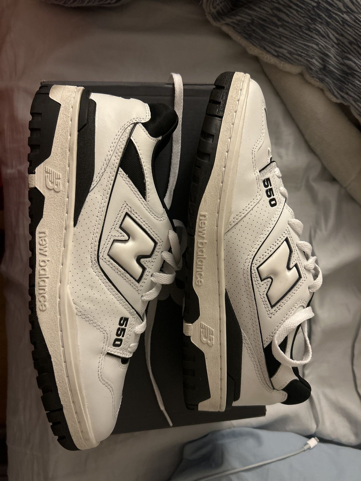 New balance 550 white and black