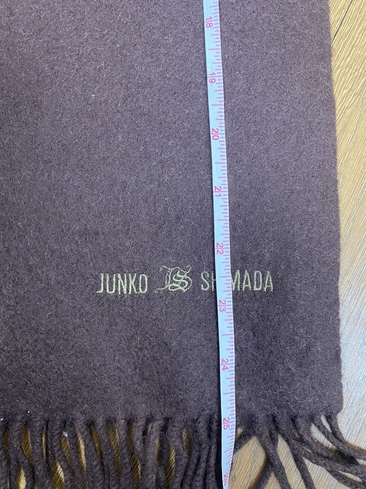Junko Shimada Junko Shimada Brown Scarf Muffler Wool Size ONE SIZE - 6 Thumbnail