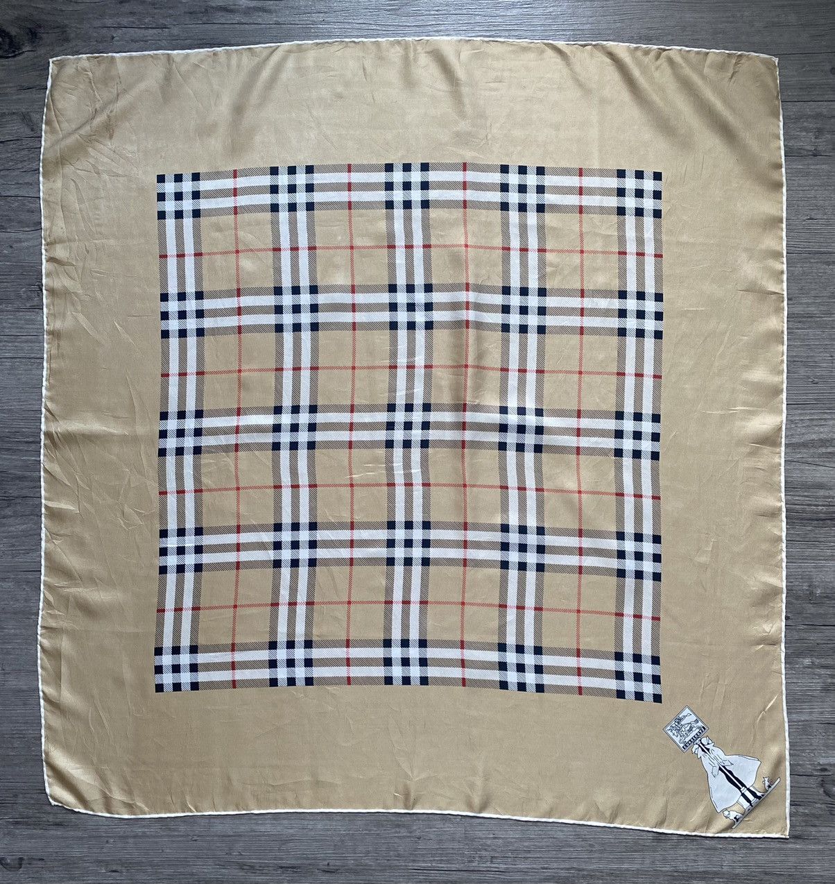 Burberry Vintage Burberry Brown Silk Scarf Nova Check Size ONE SIZE - 1 Thumbnail
