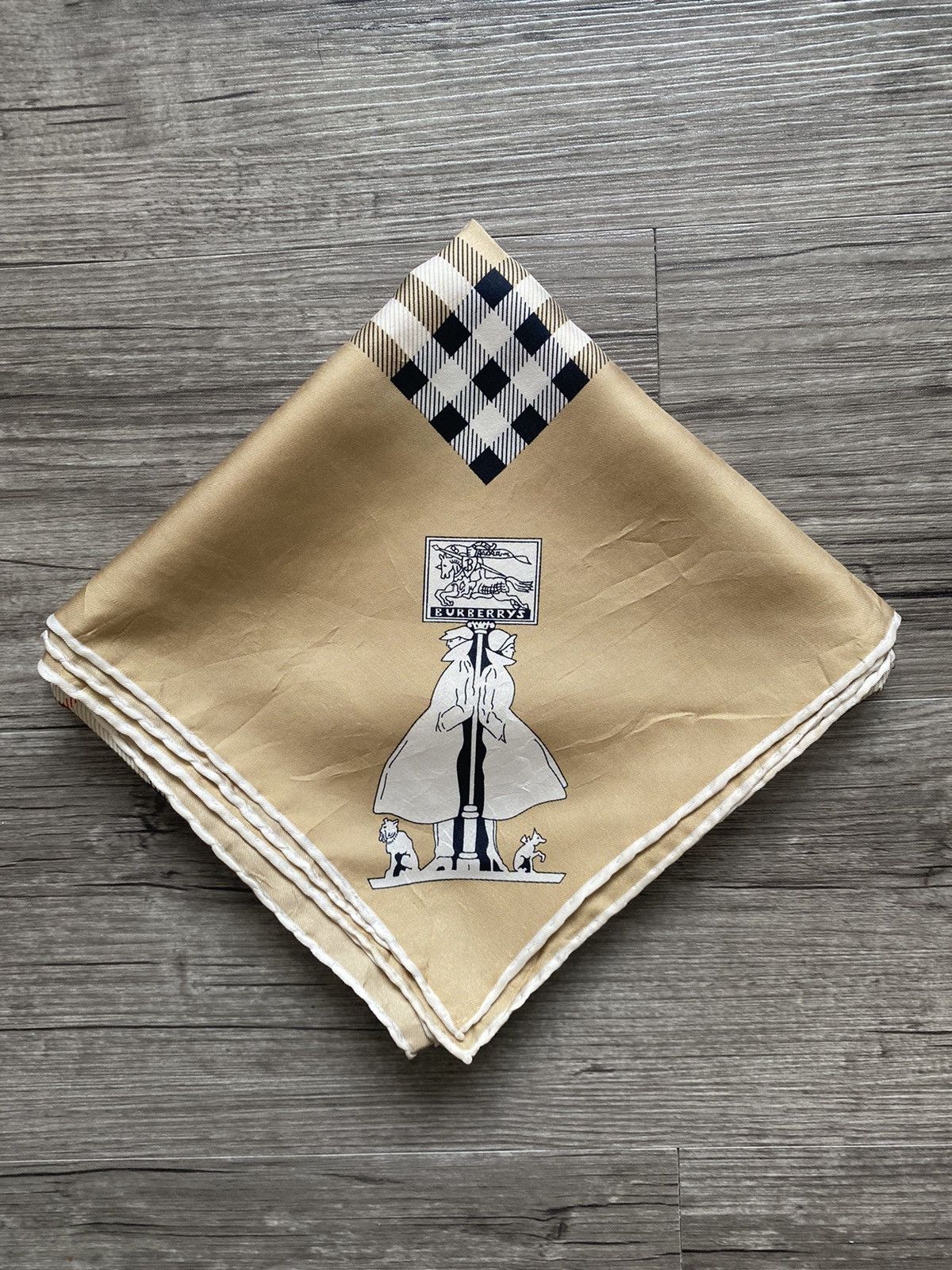 Burberry Vintage Burberry Brown Silk Scarf Nova Check Size ONE SIZE - 2 Thumbnail