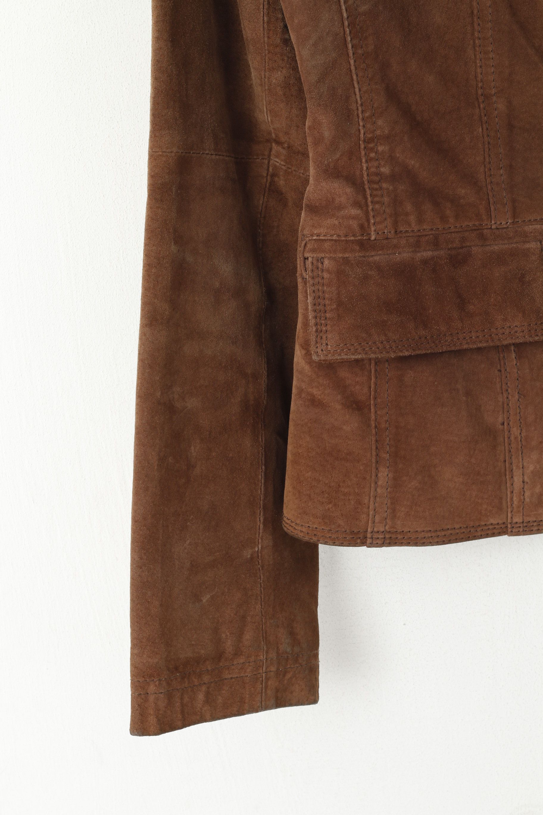 Vintage Vera Pelle Women 10 S Jacket Brown 100% Leather Suede 3829 Size S / US 4 / IT 40 - 5 Thumbnail