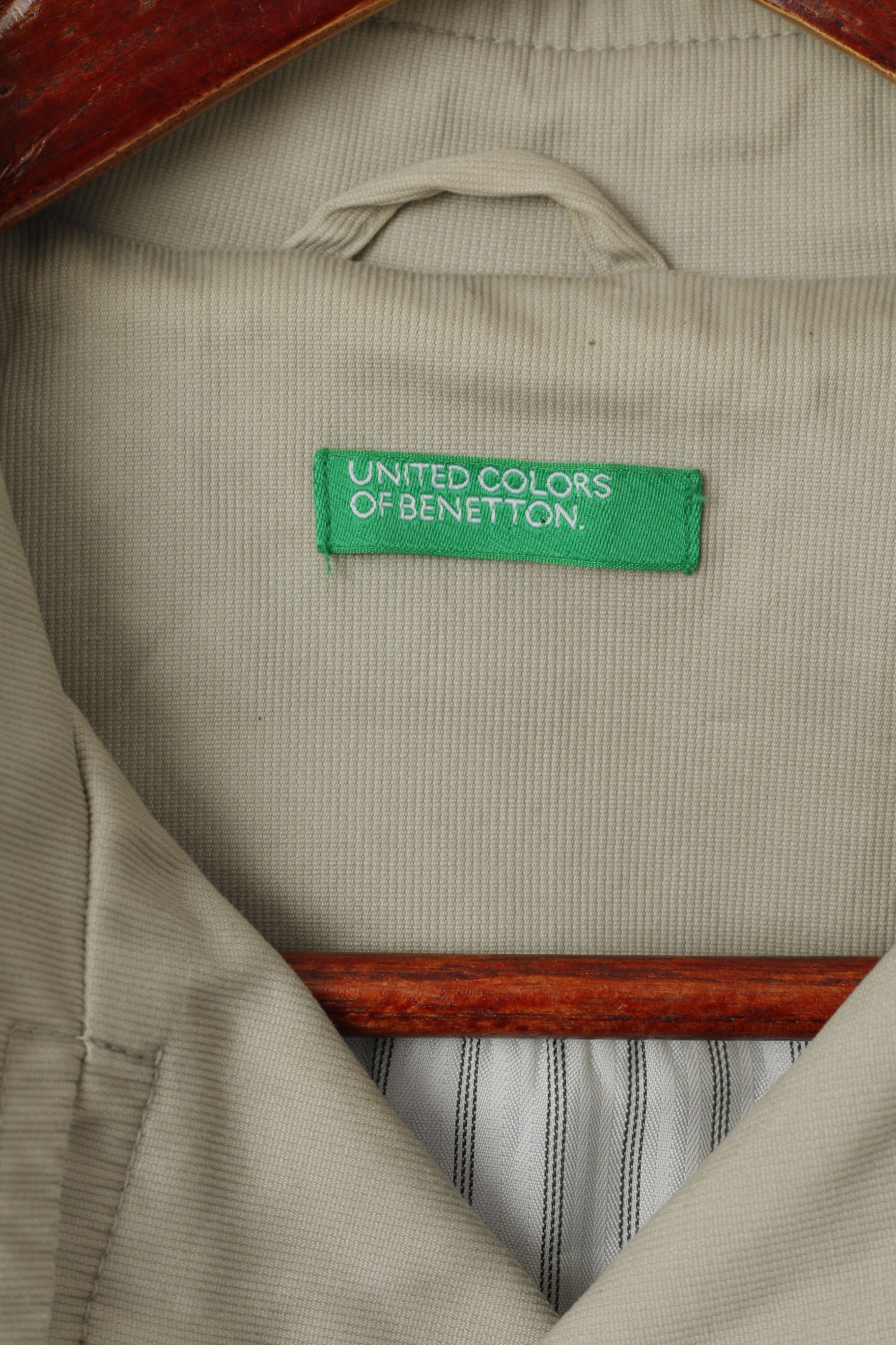 United Colors Of Benetton United Colors Of Benetton Women 38 XS Jacket Beige 0479 Size XS / US 0-2 / IT 36-38 - 4 Thumbnail