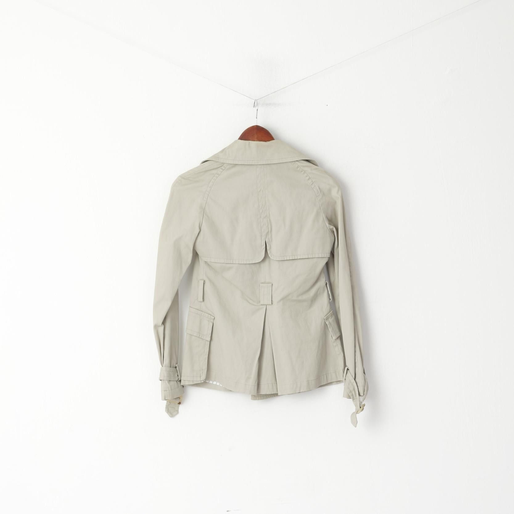 United Colors Of Benetton United Colors Of Benetton Women 38 XS Jacket Beige 0479 Size XS / US 0-2 / IT 36-38 - 7 Thumbnail