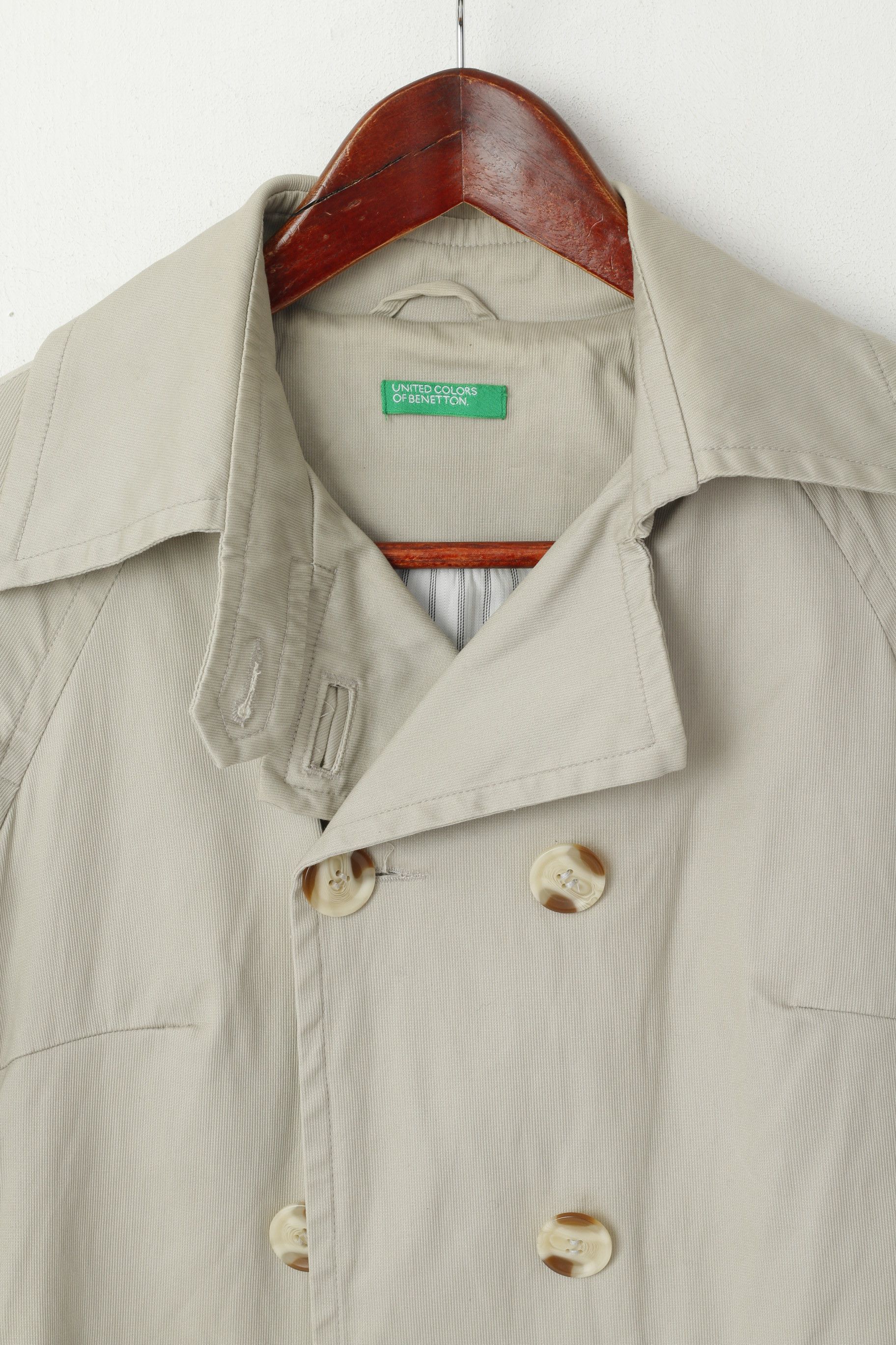 United Colors Of Benetton United Colors Of Benetton Women 38 XS Jacket Beige 0479 Size XS / US 0-2 / IT 36-38 - 3 Thumbnail