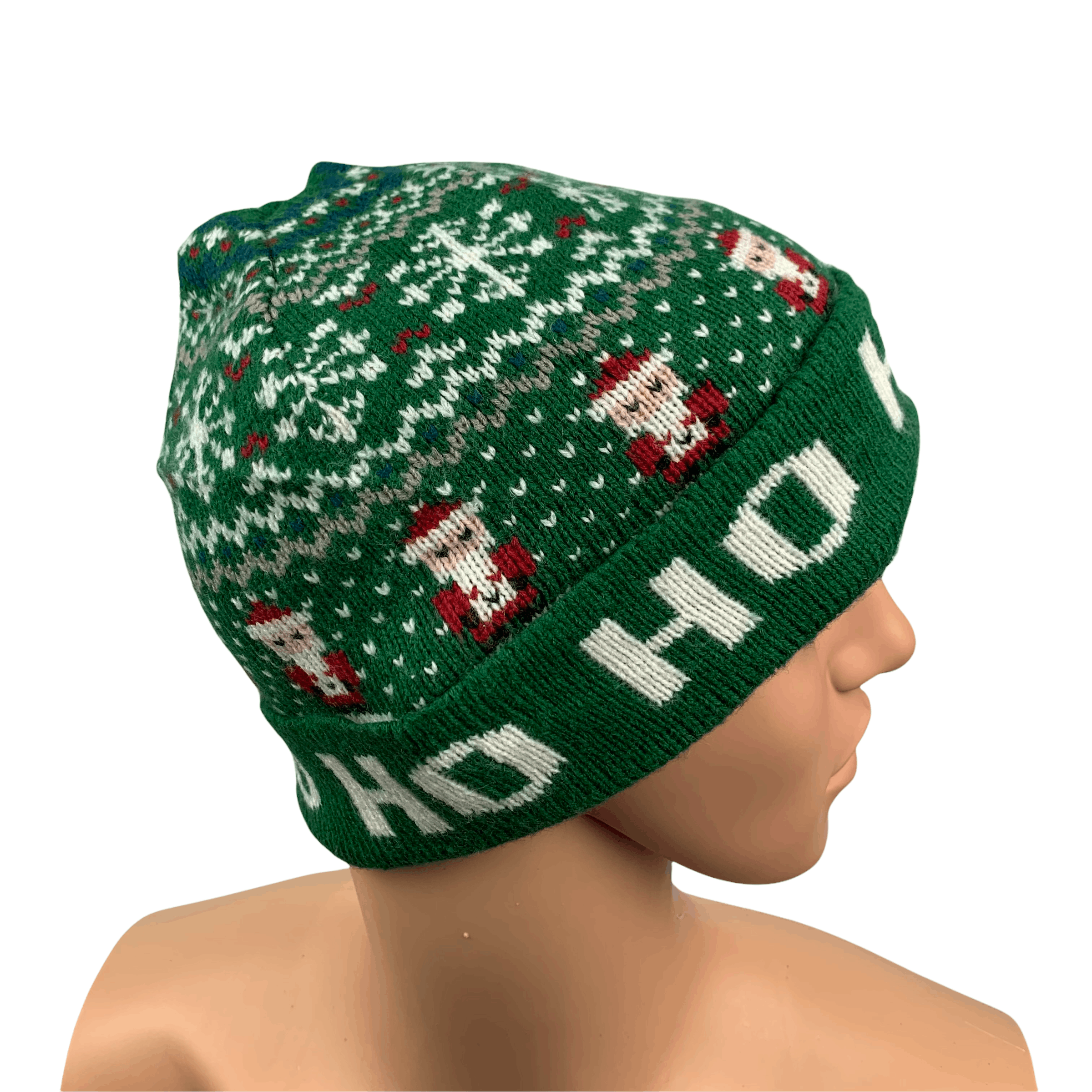 Captain Santors Ho Ho Merry Christmas Captain Santa Beanie /Snow Hat #116-E Size ONE SIZE - 2 Thumbnail