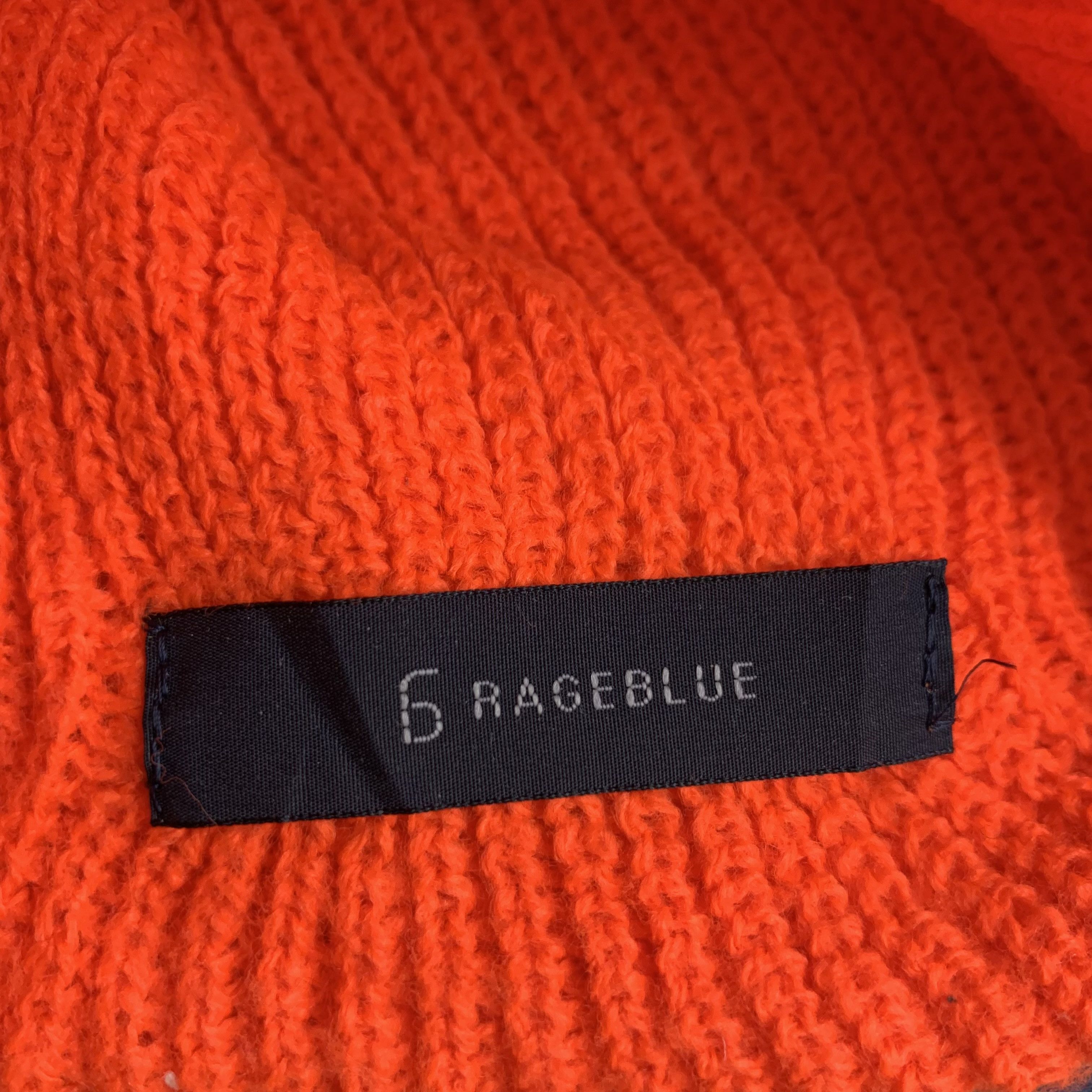 RAGEBLUE 6 Rageblue Patches Made in USA Orange Beanie #47-B Size ONE SIZE - 6 Thumbnail