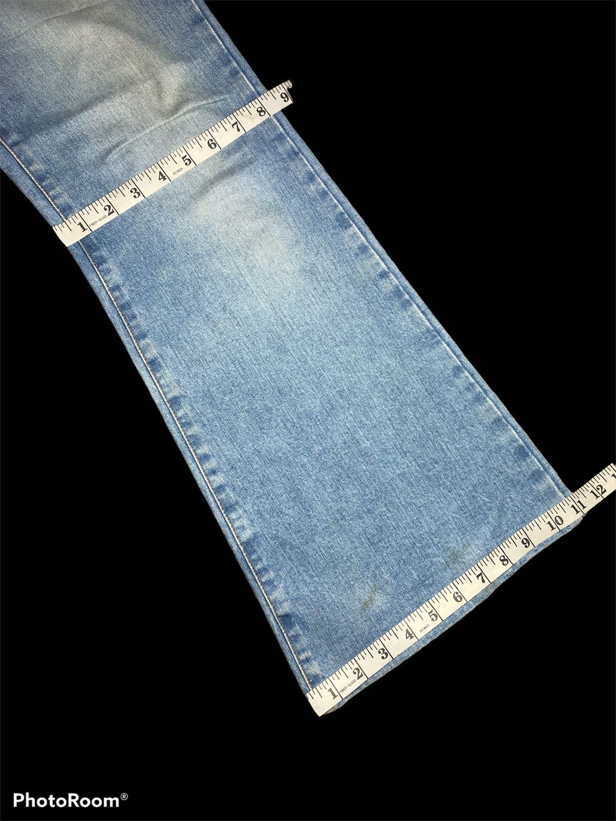 Hypebeast FLARED⚡️⚡️AMERICANINO WASHED BLUE DENIM Size US 31 - 6 Thumbnail
