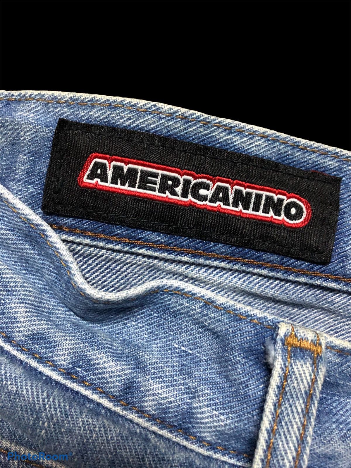 Hypebeast FLARED⚡️⚡️AMERICANINO WASHED BLUE DENIM Size US 31 - 4 Thumbnail