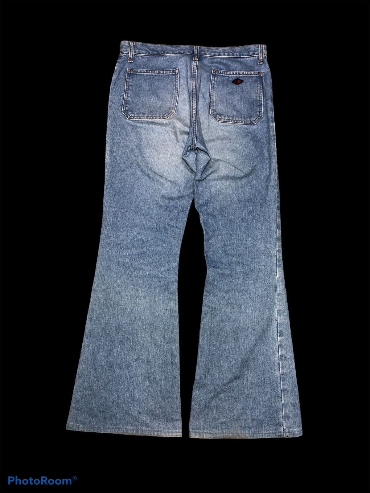 Hypebeast FLARED⚡️⚡️AMERICANINO WASHED BLUE DENIM Size US 31 - 2 Thumbnail