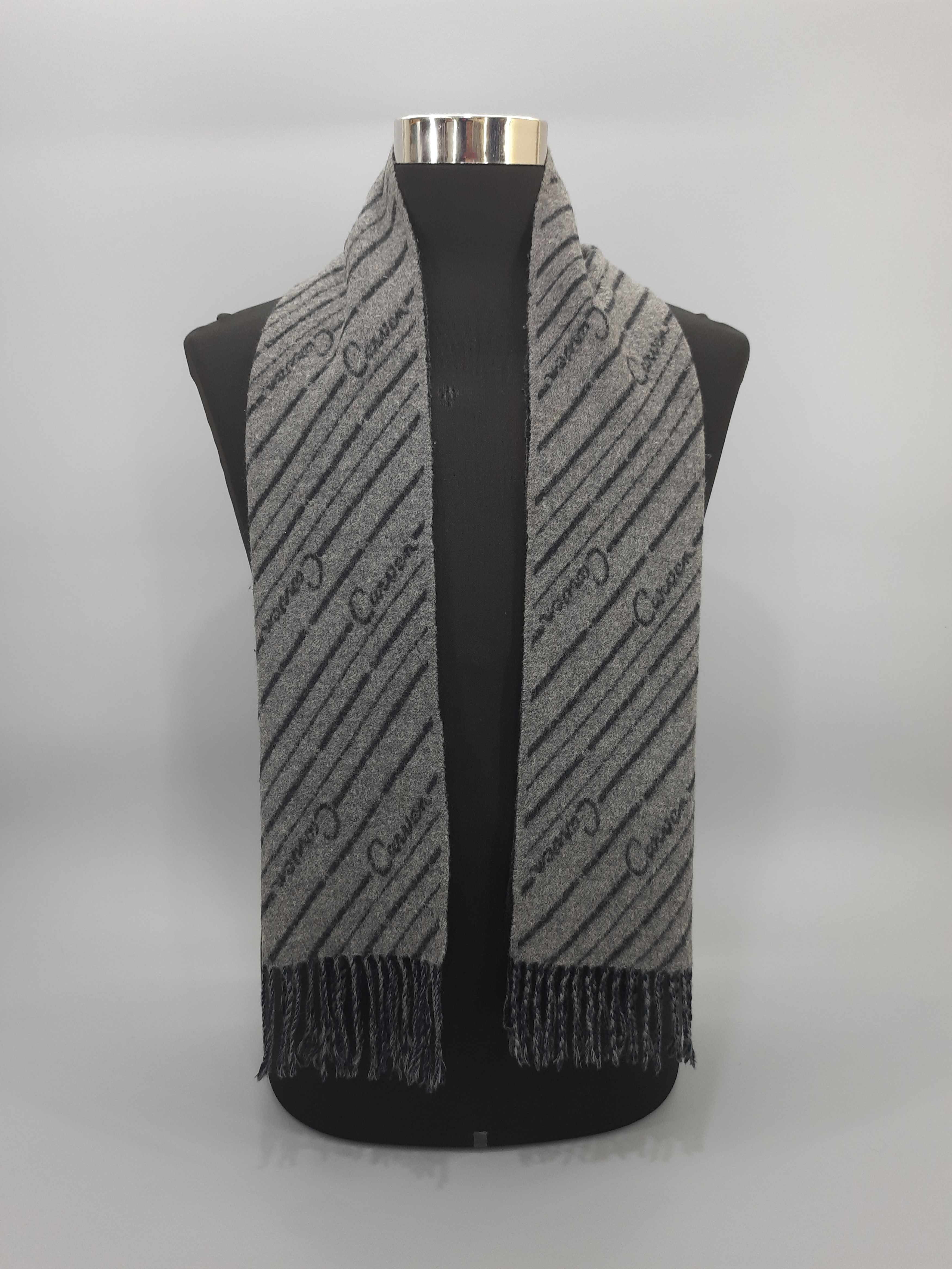 Carven Reversible Gray Scarf / Muffler / Neckwear - MFB58