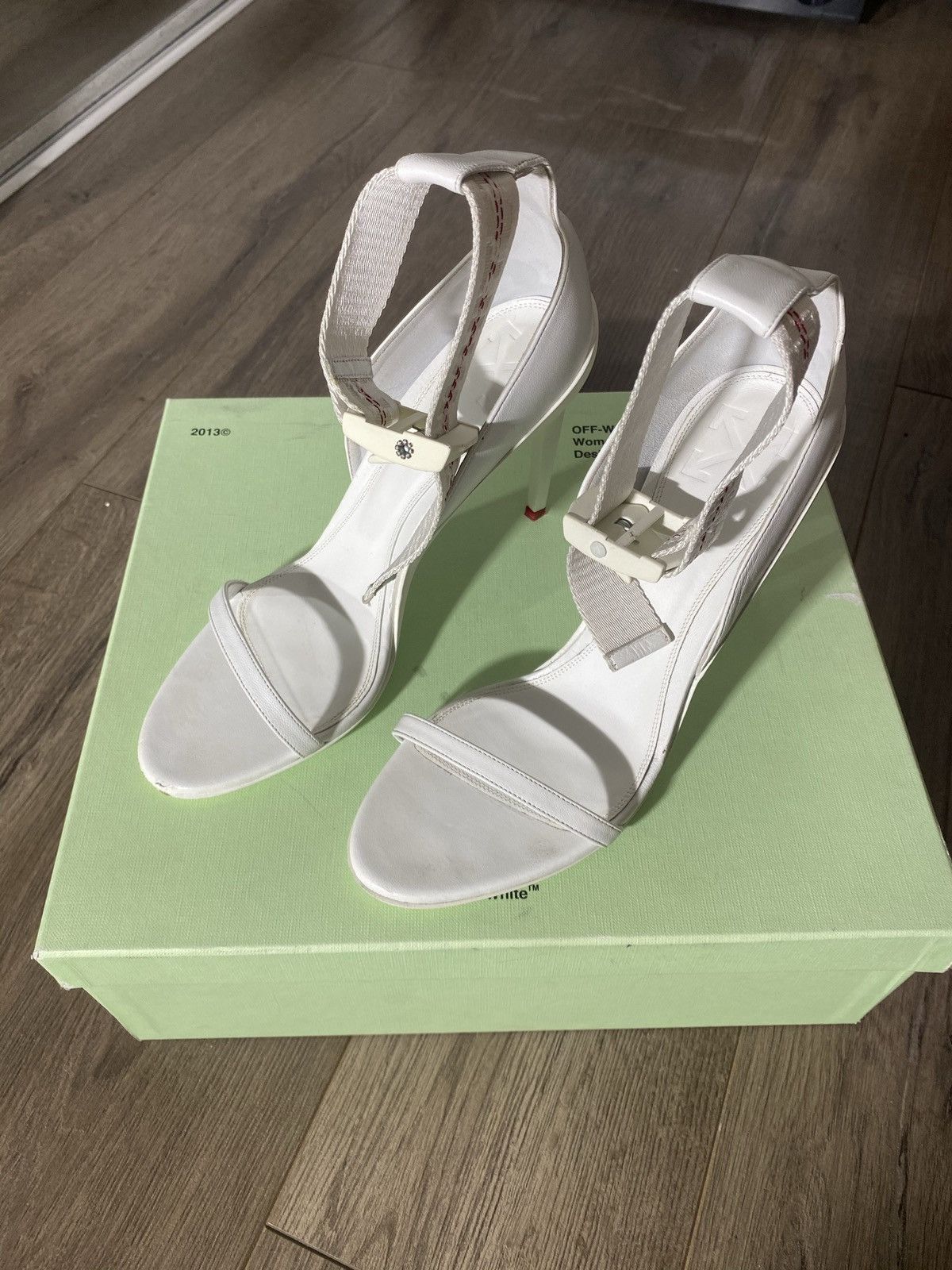 Off white industrial heels best sale
