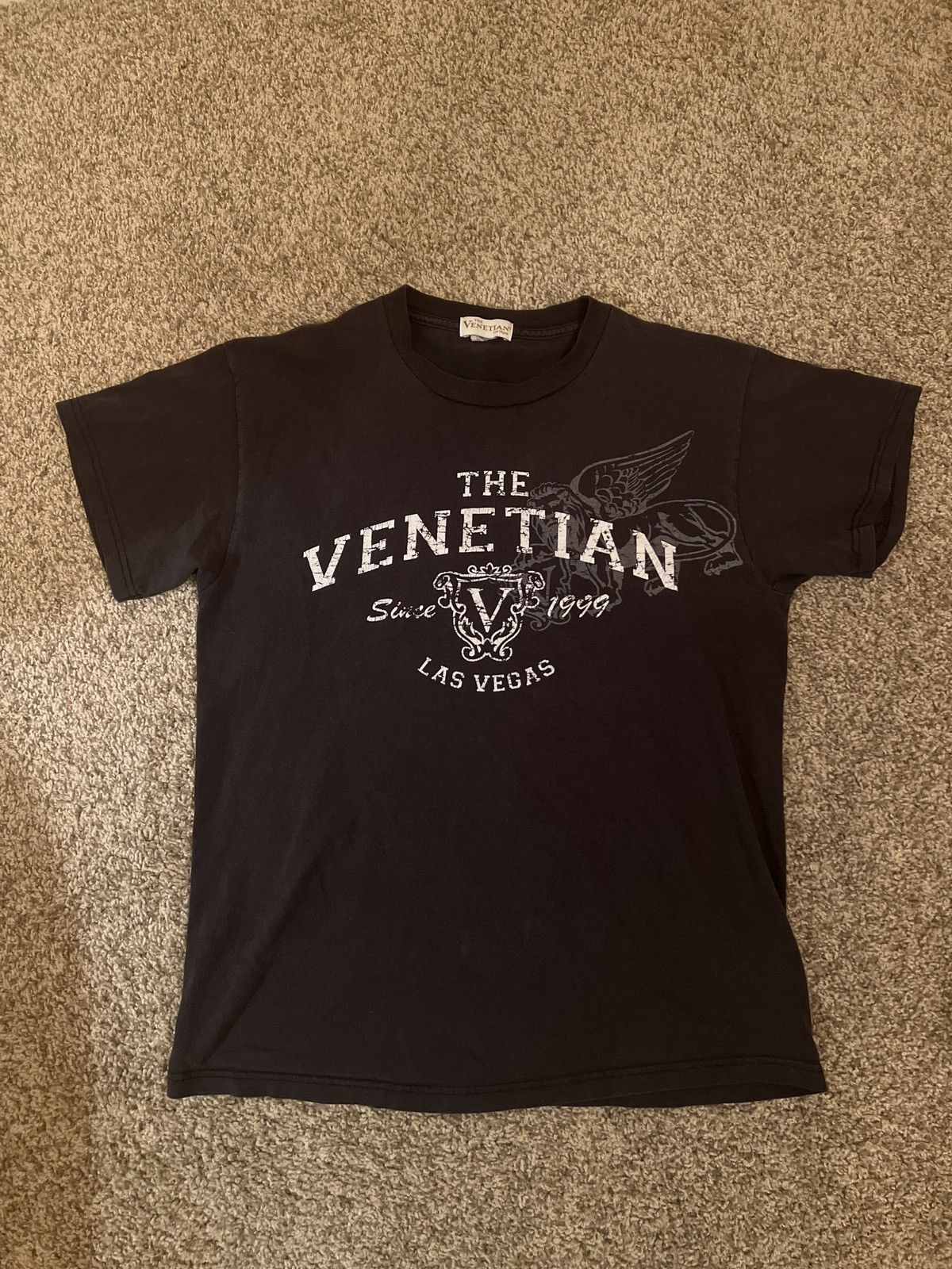 Hood Music and Fine Dining Tee -Vintage Wash Black Cropped
