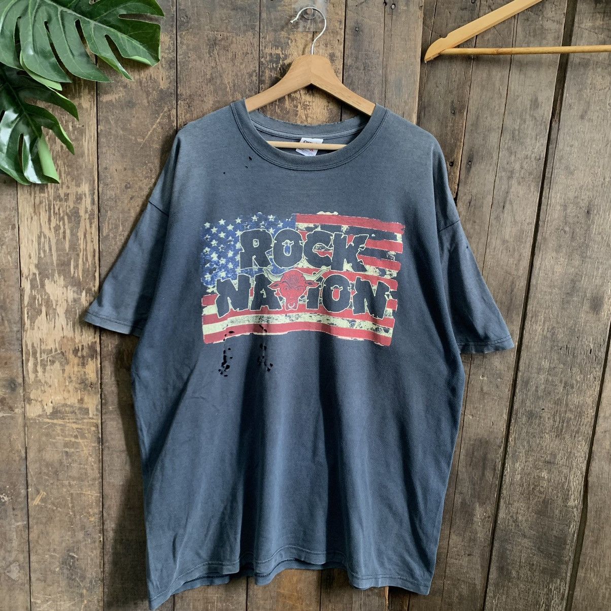 Vintage Distressed The Rock Nation Tshirt