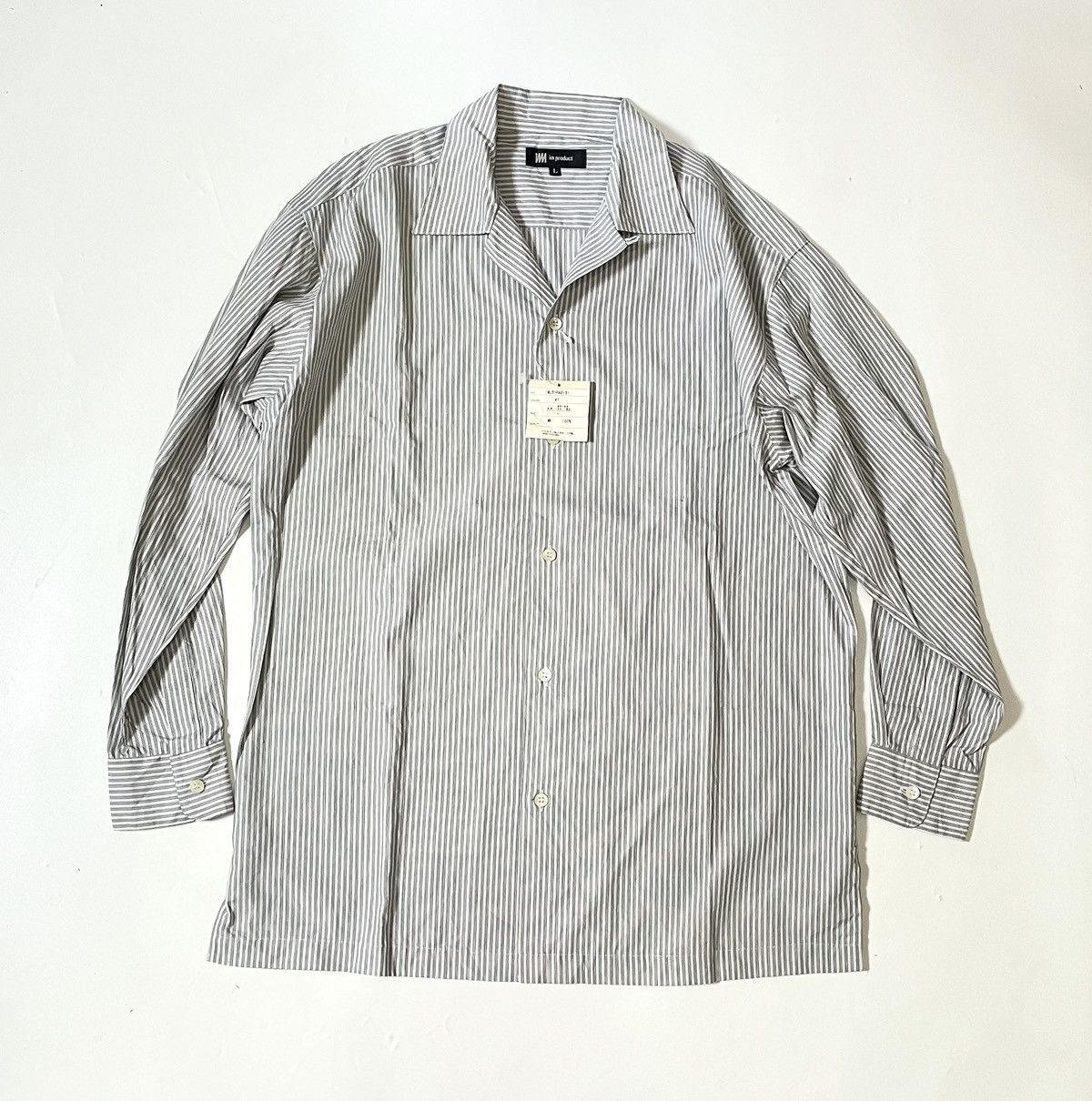 Vintage issey miyake im striped camp shirt