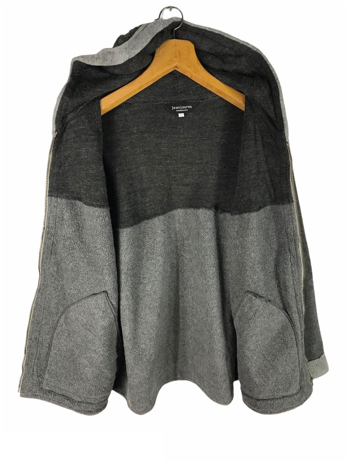 Japanese Brand JEAN JAURES ARGYLE HERRINGBONE KNIT HOODIE Size US L / EU 52-54 / 3 - 13 Thumbnail