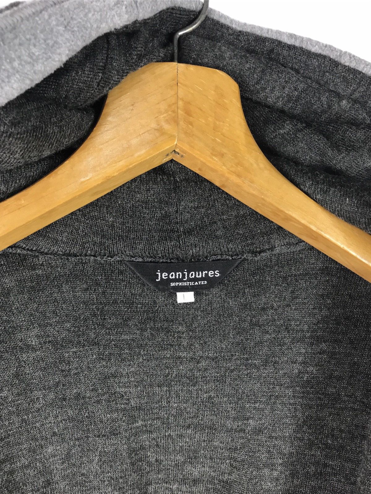 Japanese Brand JEAN JAURES ARGYLE HERRINGBONE KNIT HOODIE Size US L / EU 52-54 / 3 - 19 Thumbnail