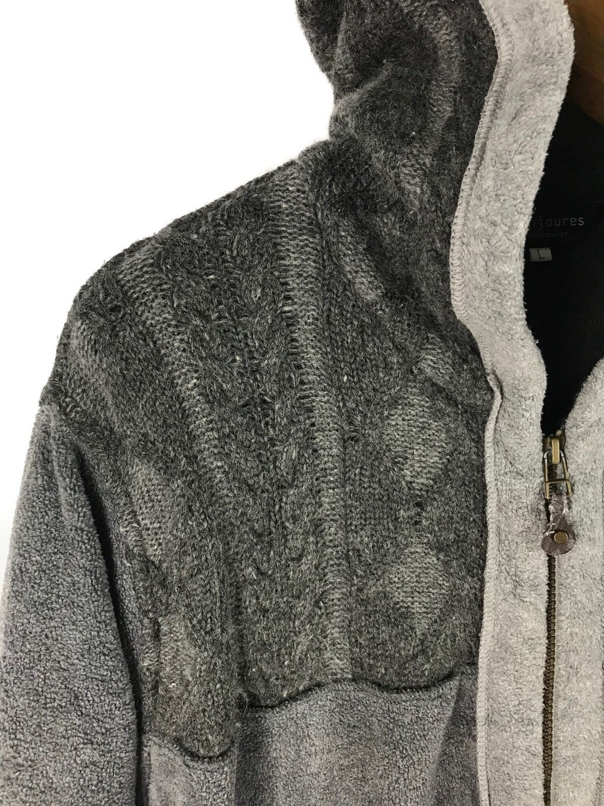 Japanese Brand JEAN JAURES ARGYLE HERRINGBONE KNIT HOODIE Size US L / EU 52-54 / 3 - 14 Thumbnail