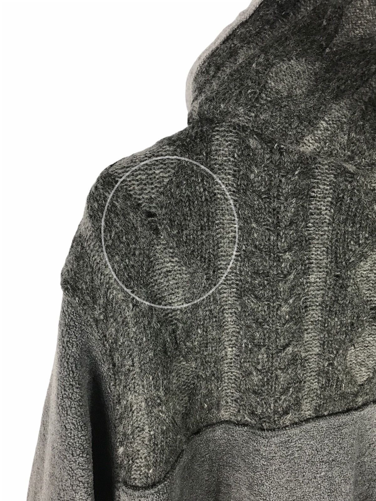 Japanese Brand JEAN JAURES ARGYLE HERRINGBONE KNIT HOODIE Size US L / EU 52-54 / 3 - 11 Thumbnail