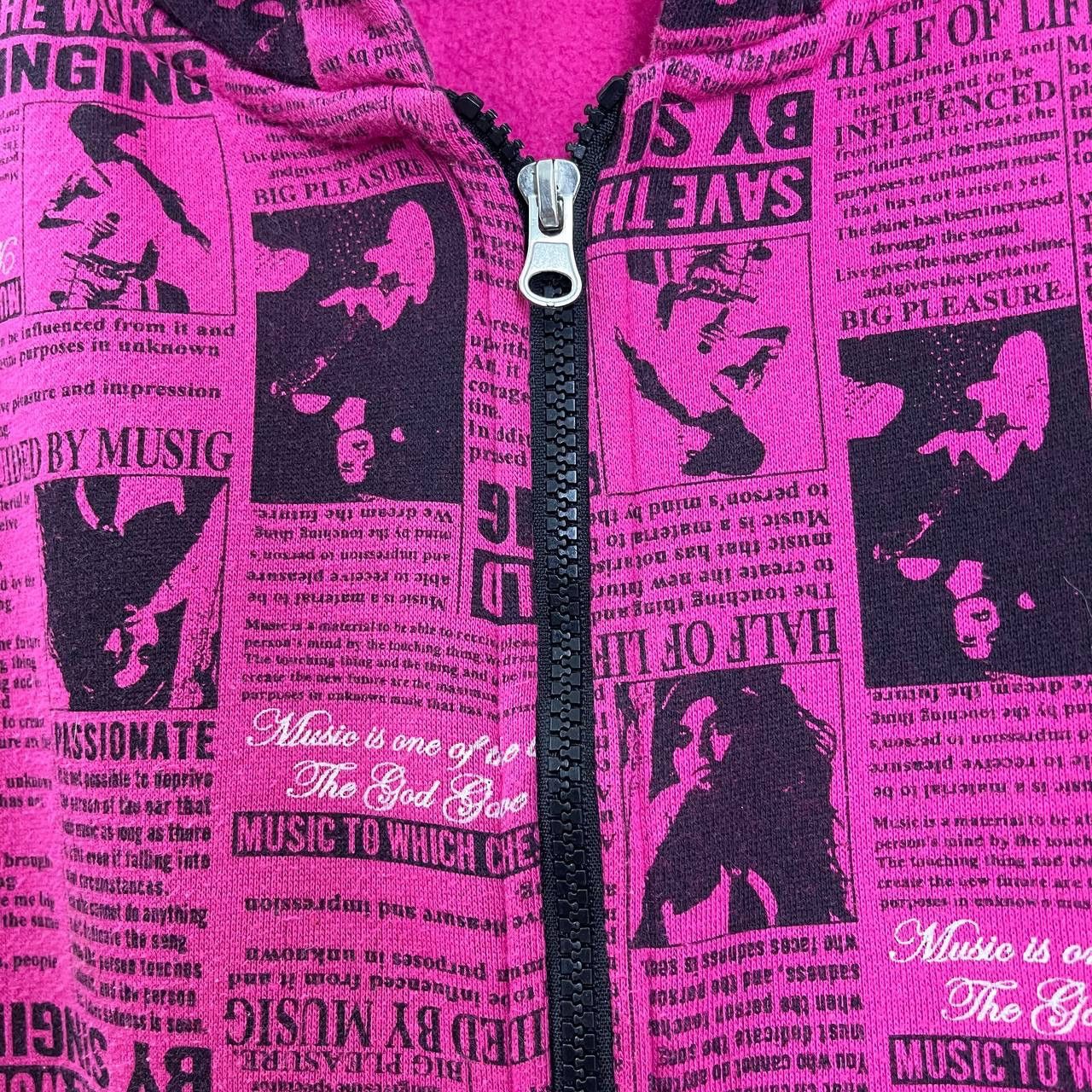 Vintage Vintage Save The World By Singing Allover Print Zipper Hoodi Size US S / EU 44-46 / 1 - 5 Thumbnail