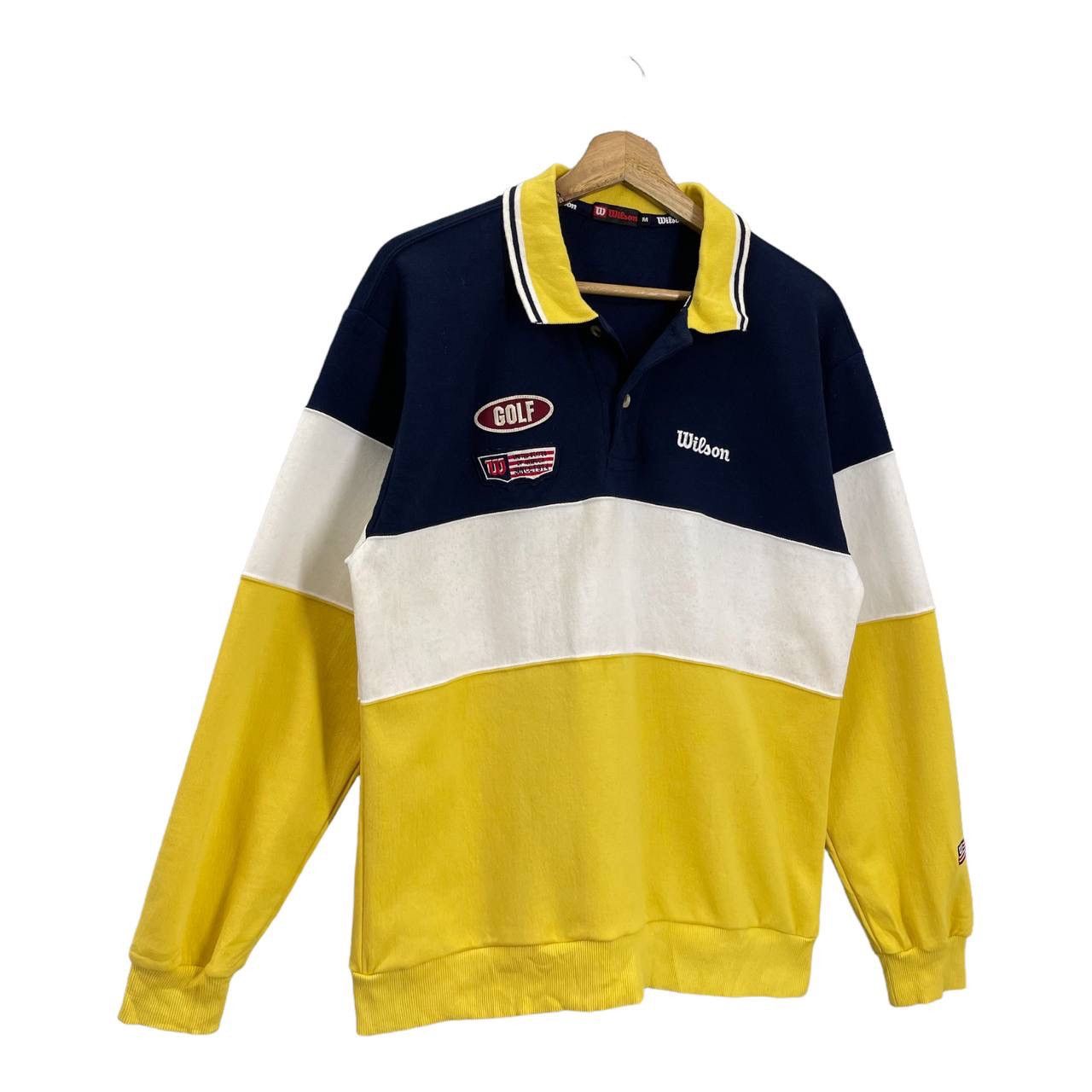Vintage Vintage 90s Wilson Collar Sweatshirt Size M Size US M / EU 48-50 / 2 - 2 Thumbnail