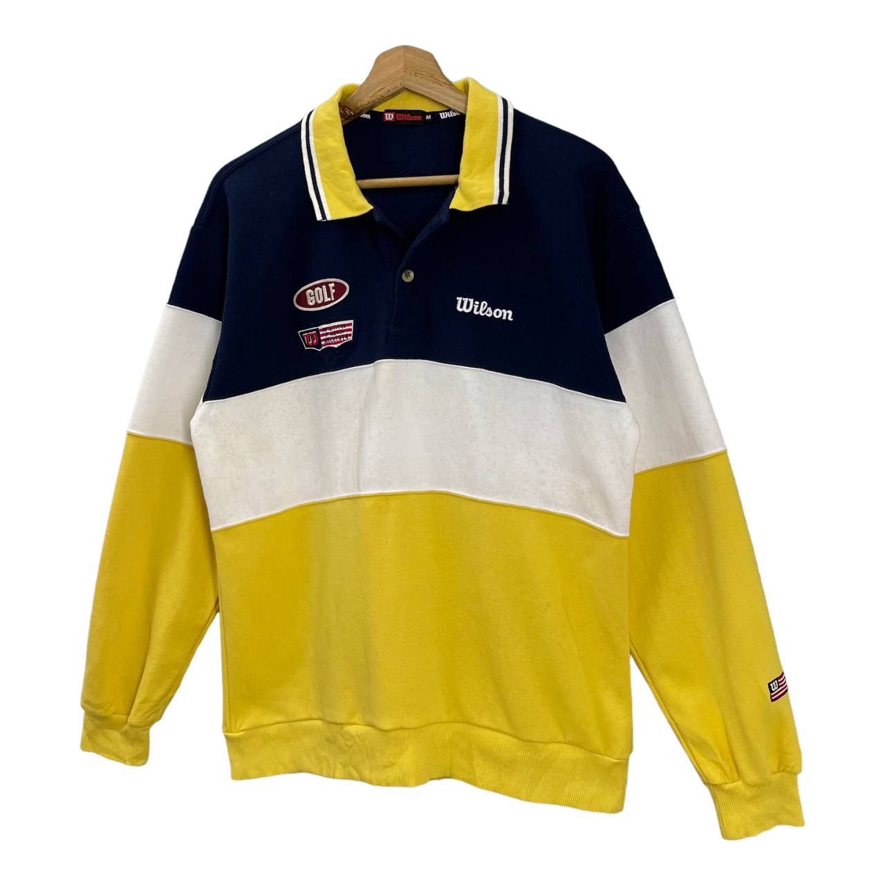 Vintage Vintage 90s Wilson Collar Sweatshirt Size M Size US M / EU 48-50 / 2 - 3 Thumbnail