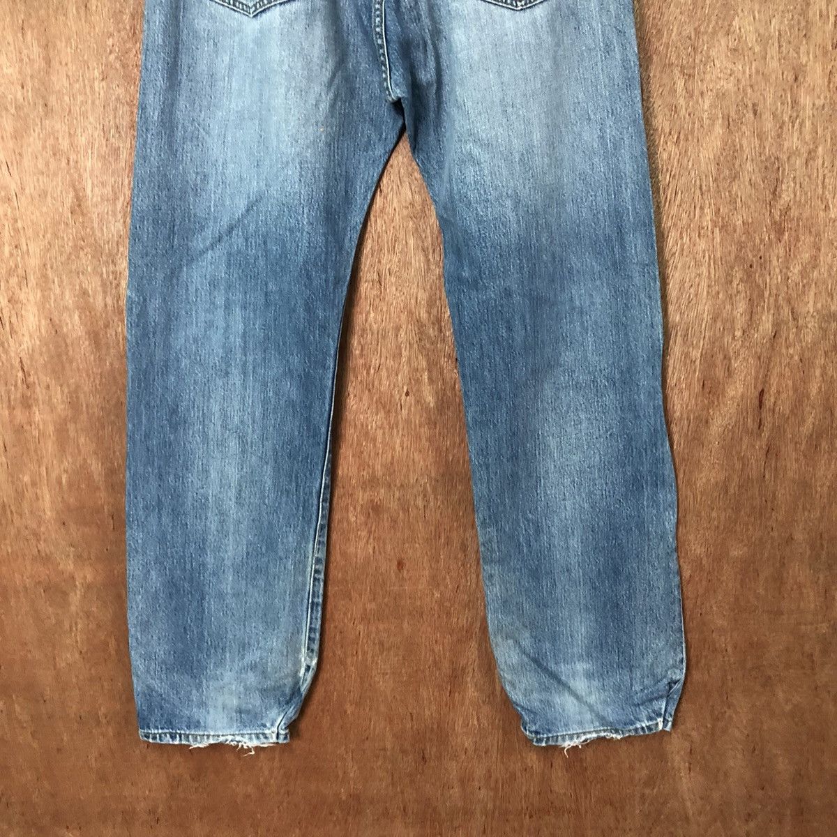 Levi's 501 Levis Blue Distressed Denim jeans pants #6374 Size US 35 - 11 Thumbnail