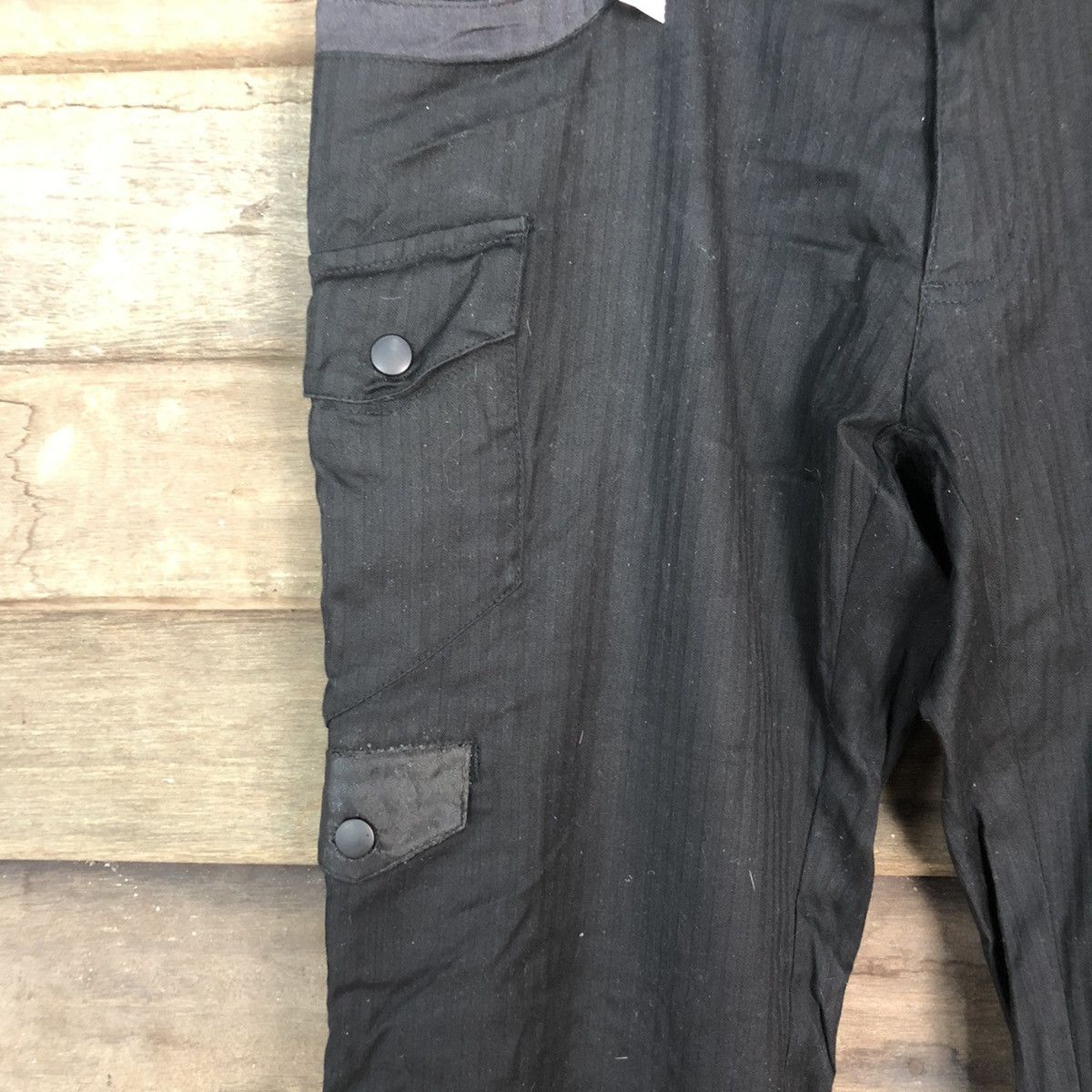 Japanese Brand DL Lasu Homme Black Multipocket Tactical Cargo Pants #1887 Size US 32 / EU 48 - 6 Thumbnail