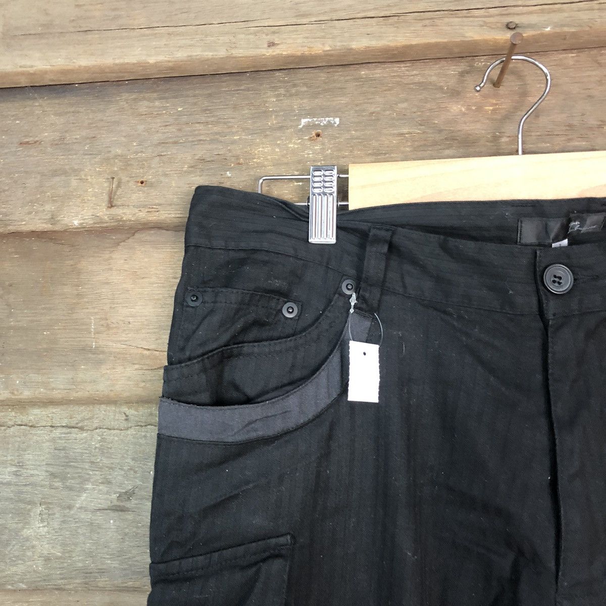 Japanese Brand DL Lasu Homme Black Multipocket Tactical Cargo Pants #1887 Size US 32 / EU 48 - 4 Thumbnail
