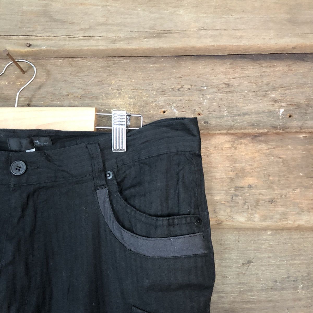 Japanese Brand DL Lasu Homme Black Multipocket Tactical Cargo Pants #1887 Size US 32 / EU 48 - 5 Thumbnail