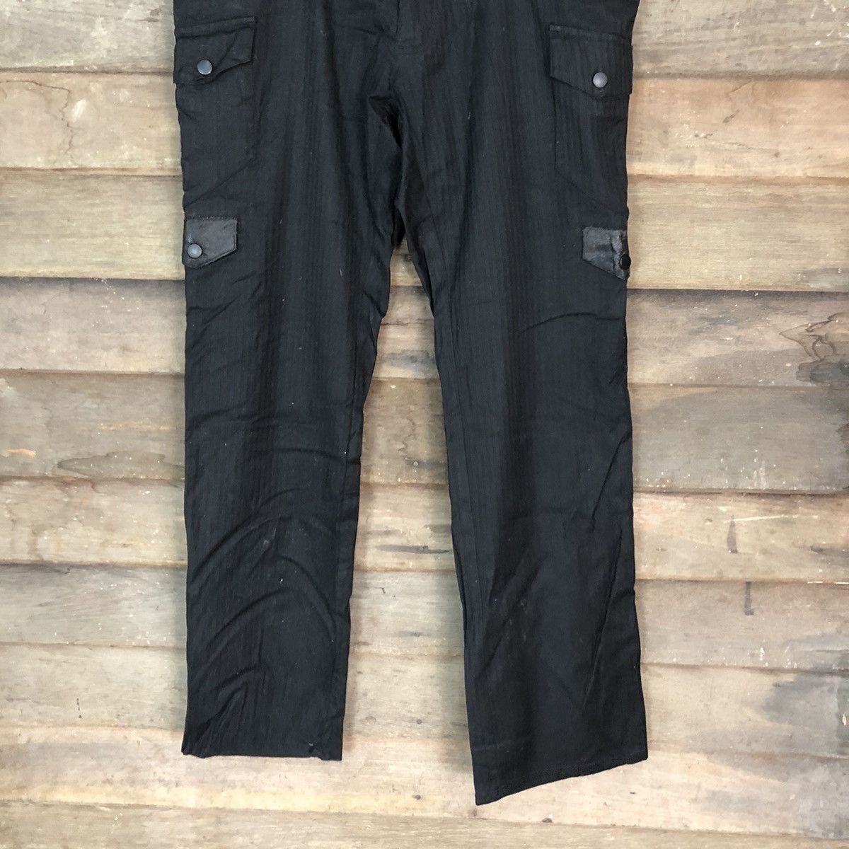 Japanese Brand DL Lasu Homme Black Multipocket Tactical Cargo Pants #1887 Size US 32 / EU 48 - 3 Thumbnail