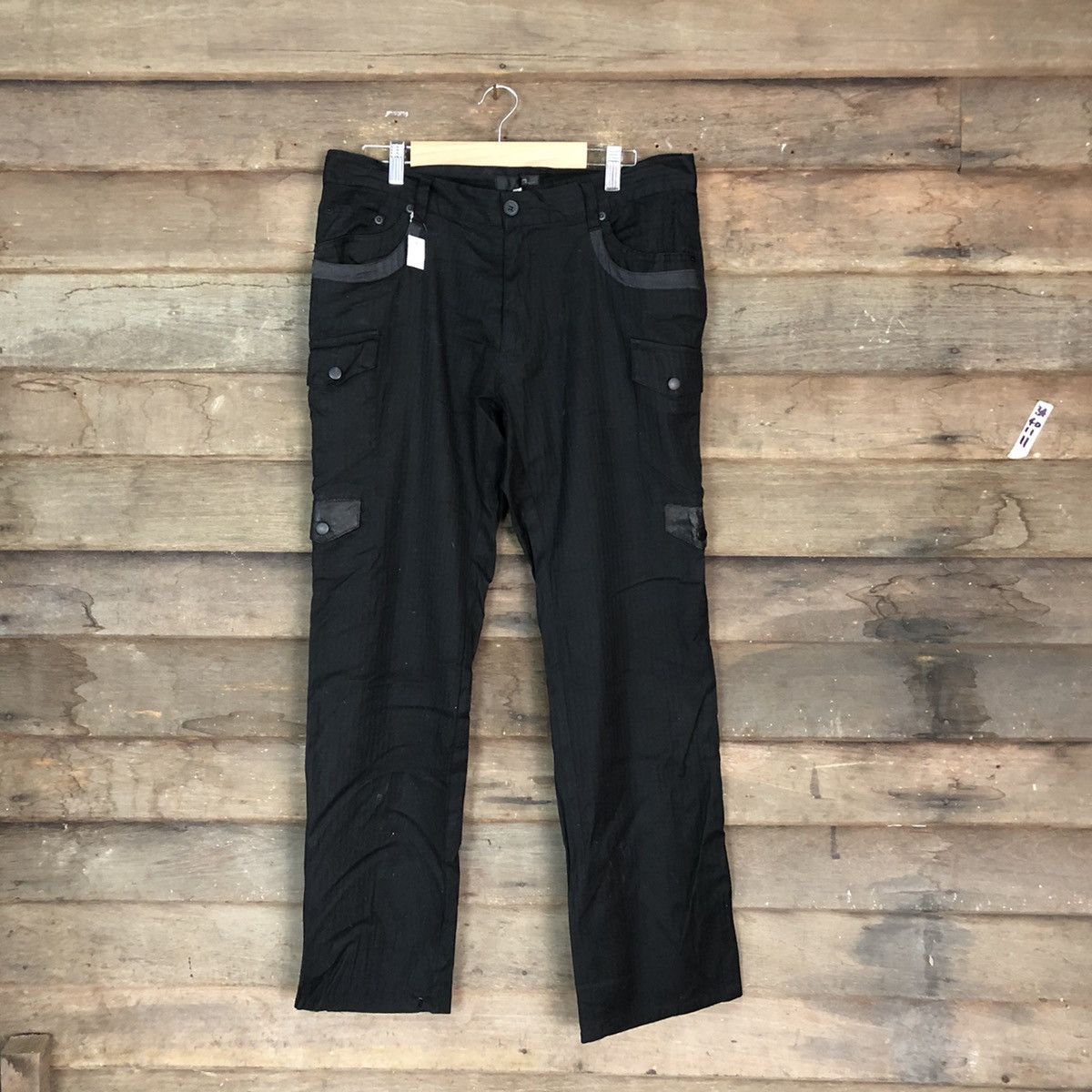 Japanese Brand DL Lasu Homme Black Multipocket Tactical Cargo Pants #1887 Size US 32 / EU 48 - 1 Thumbnail