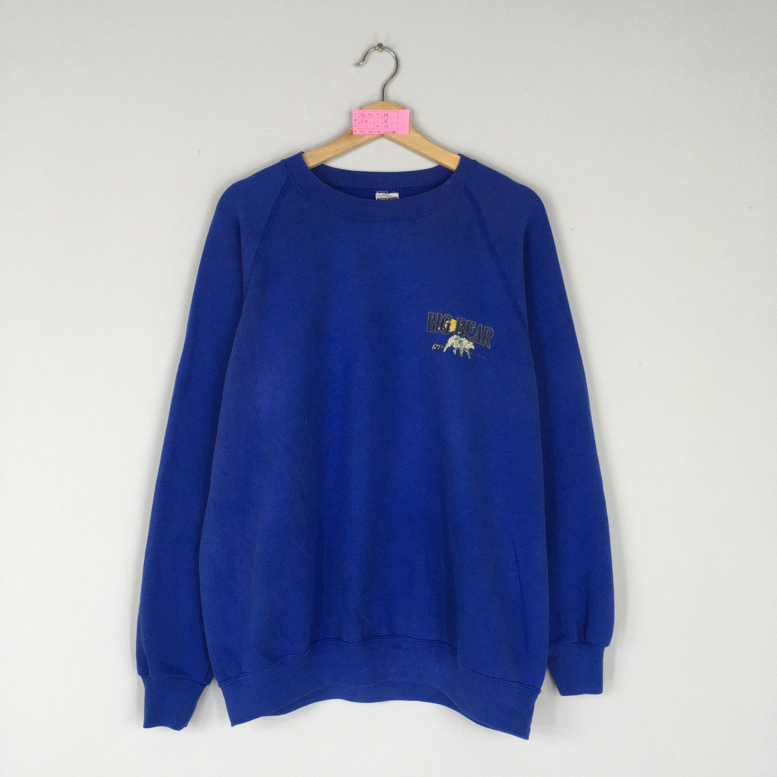 Vintage 90s BIG BEAR By JERZEES Brand Crewneck Sweatshirt