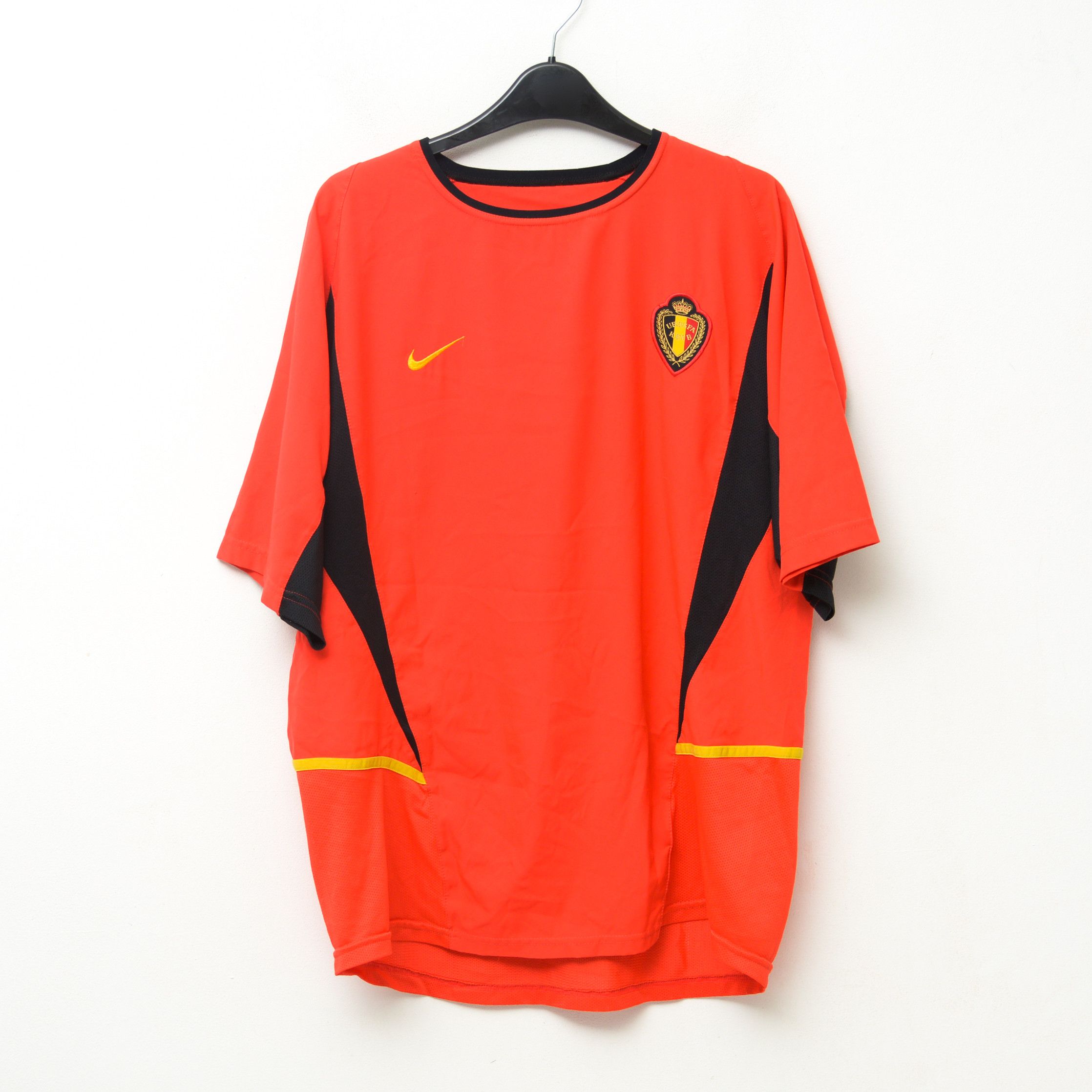 Nike × Vintage Belgium Mens L Football Home Jersey 2002 2004 Top #9 De Jong Size US L / EU 52-54 / 3 - 2 Thumbnail