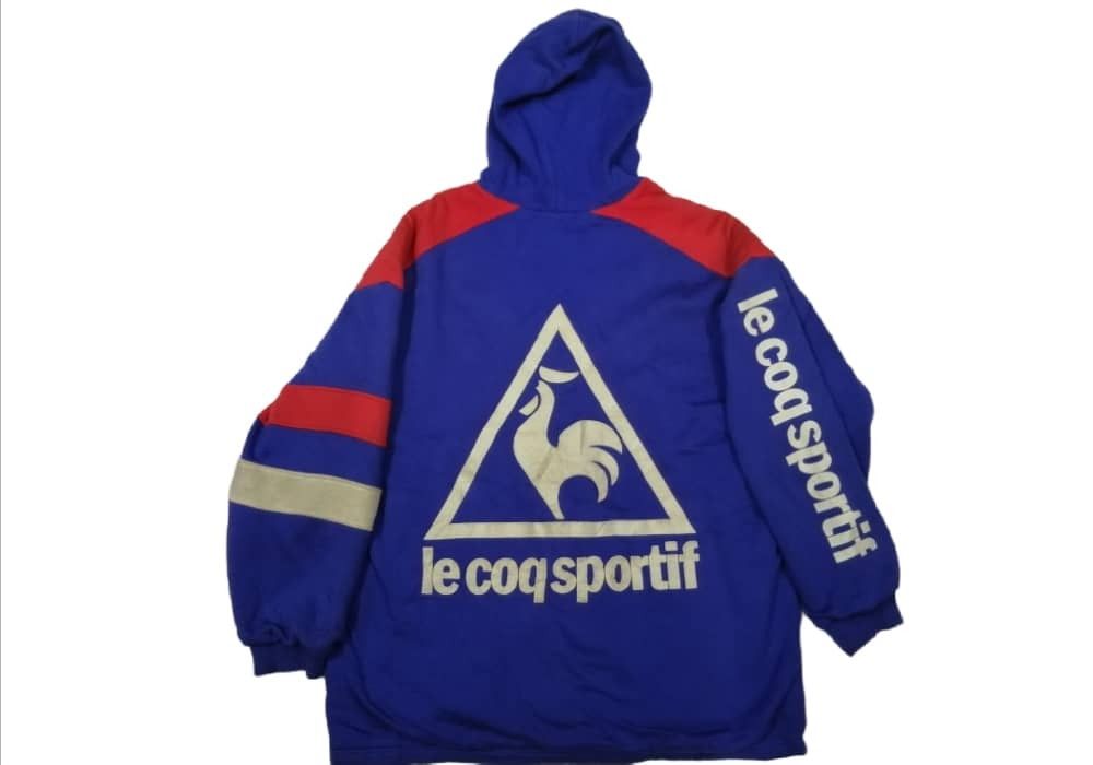 Le Coq Sportif × Vintage Le Coq Sportif Hoodie Sweater Oversized Size US XL / EU 56 / 4 - 1 Thumbnail