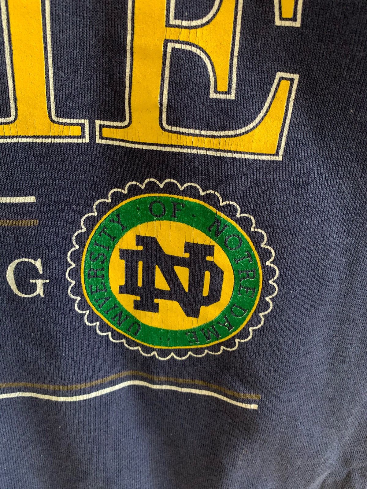 Vintage vintage university of notre dame big logo Size US M / EU 48-50 / 2 - 3 Thumbnail