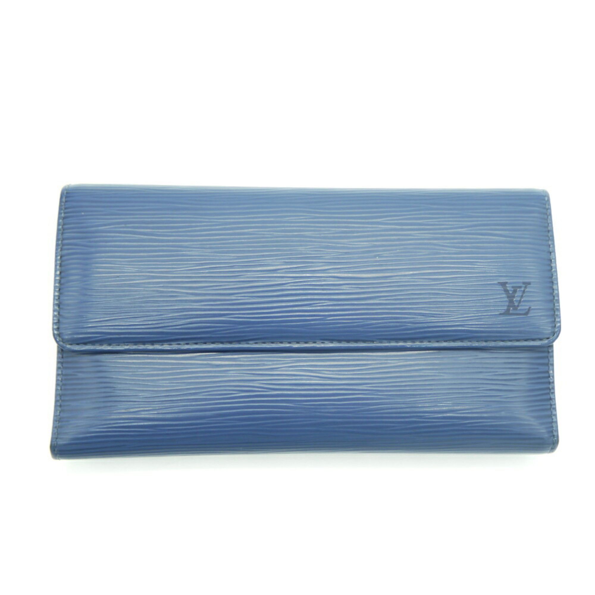 Authenticated Used LOUIS VUITTON Louis Vuitton Trifold Long Wallet Porto  Tresor International Epi Leather Blue M63385 