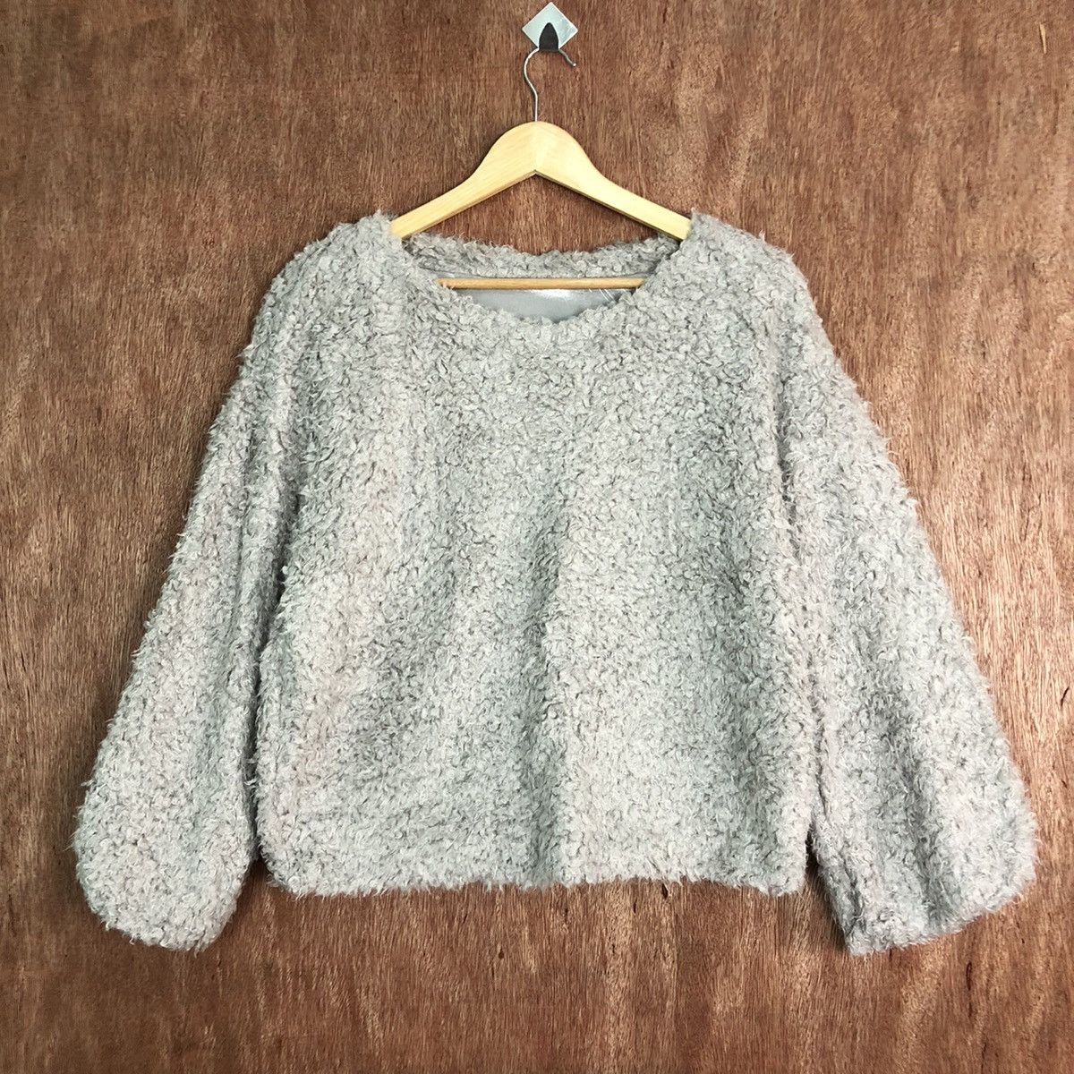 Vintage Japan Brand Grey Mohair shag shaggy Knitwear #c360 Size M / US 6-8 / IT 42-44 - 1 Thumbnail