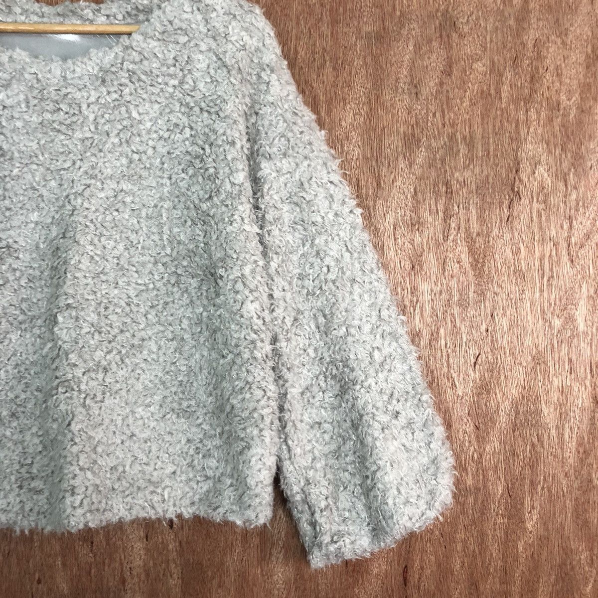 Vintage Japan Brand Grey Mohair shag shaggy Knitwear #c360 Size M / US 6-8 / IT 42-44 - 5 Thumbnail