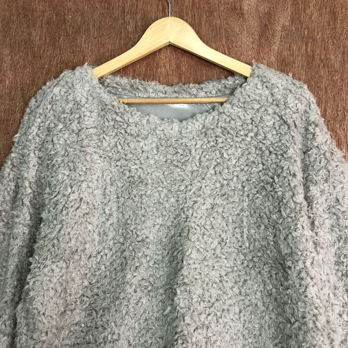 Vintage Japan Brand Grey Mohair shag shaggy Knitwear #c360 Size M / US 6-8 / IT 42-44 - 2 Thumbnail
